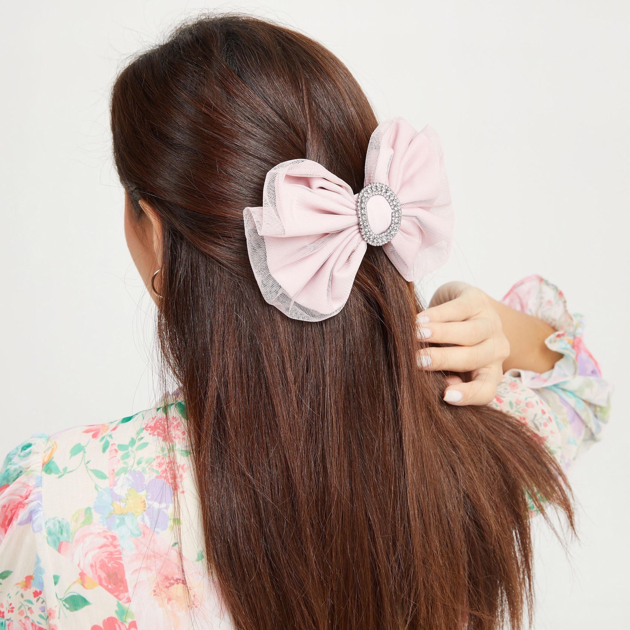 Bow Patterned Embellished Hair Clip-women-hairaccessories-image-2