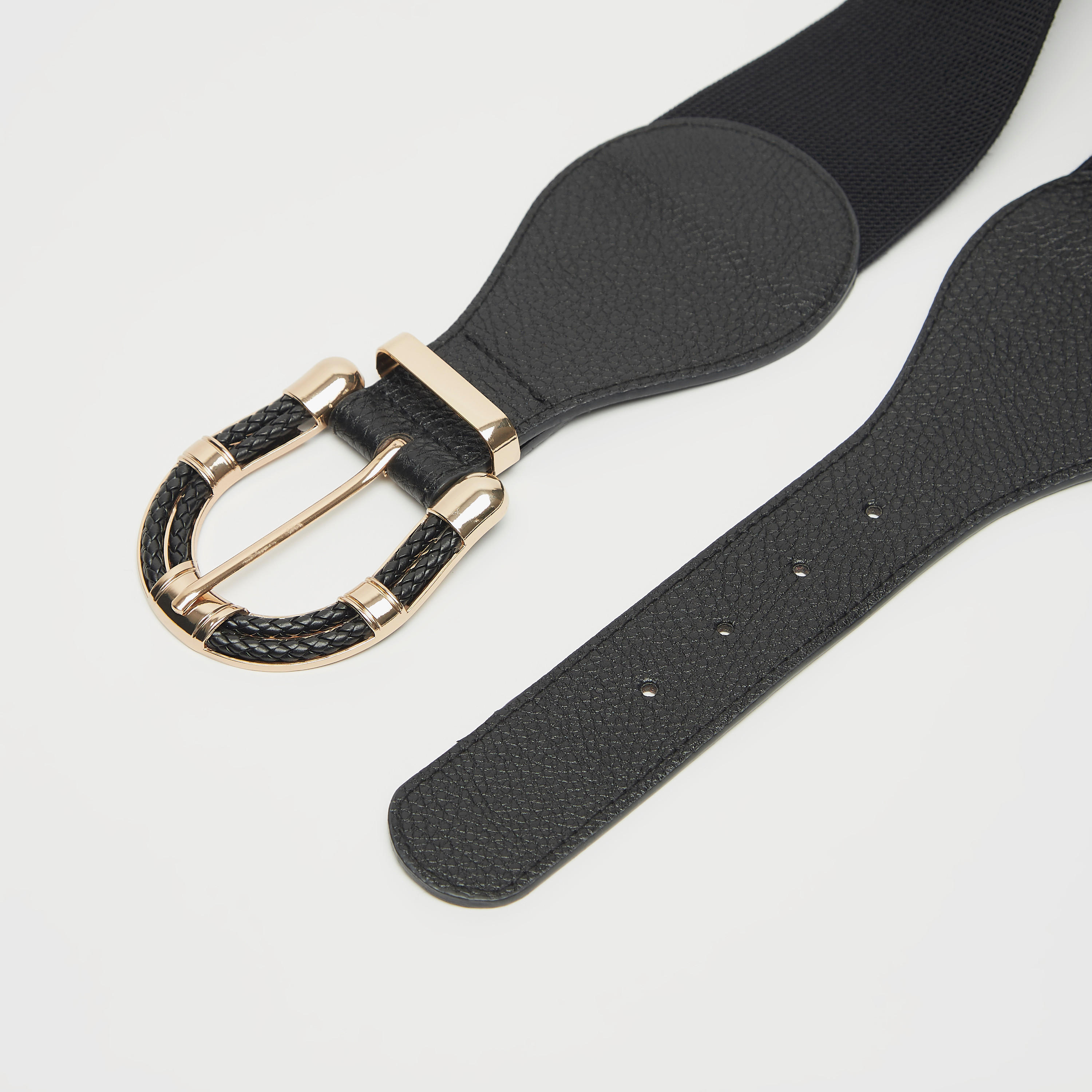 حزام خصر سادة مزيّن بإزيم بدبوس إغلاق-women-clothingaccessories-belts-image-4