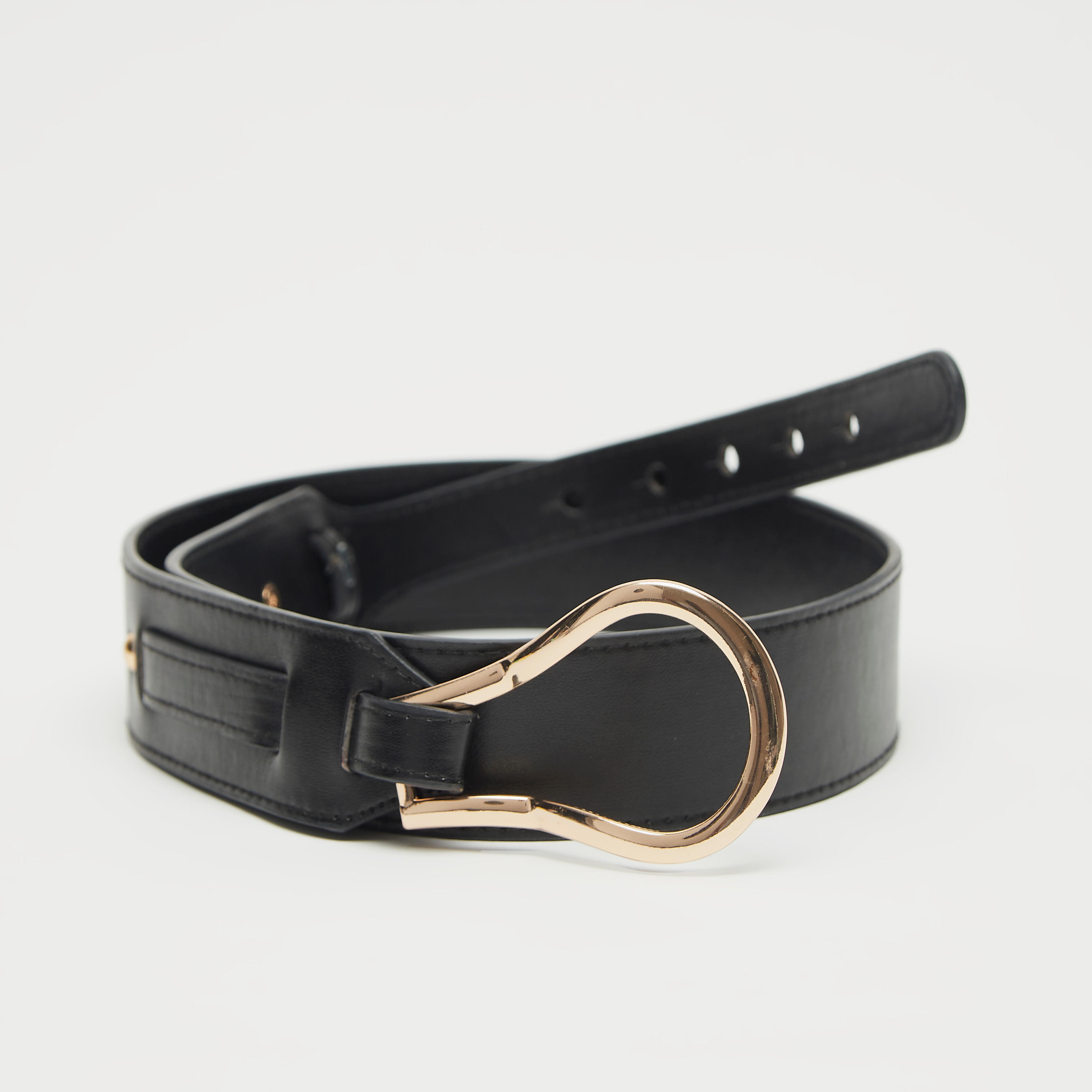 Solid Waist Belt with Pin Buckle Closure-women-clothingaccessories-belts-image-1