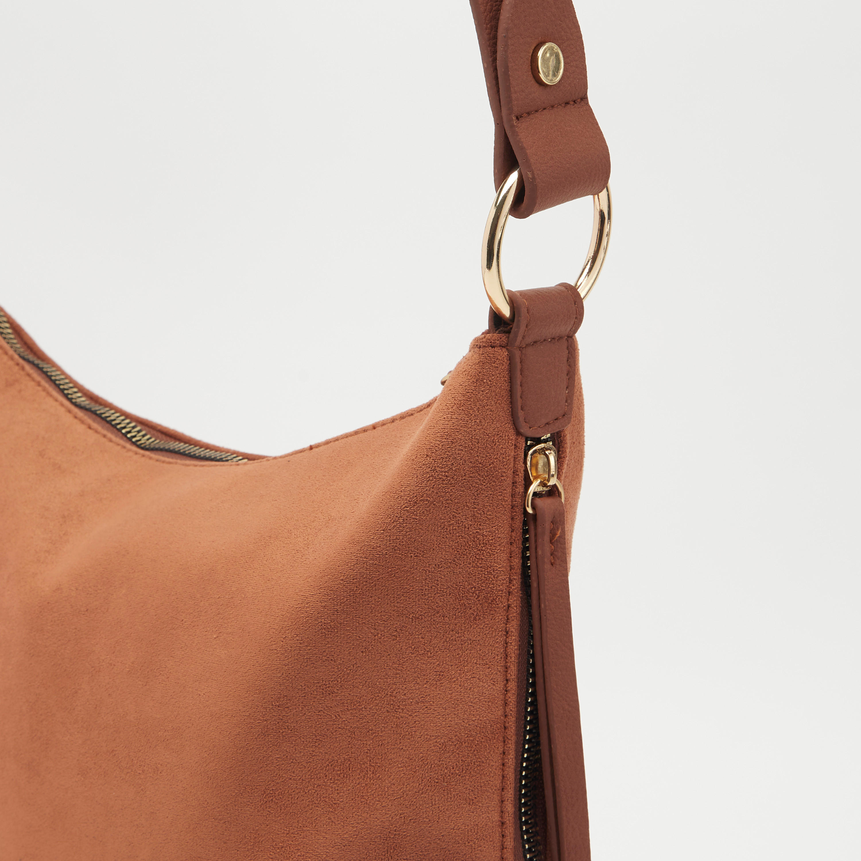 شنطة كتف سادة بسحّاب إغلاق وجيوب-women-bagsandwallets-handbags-image-3