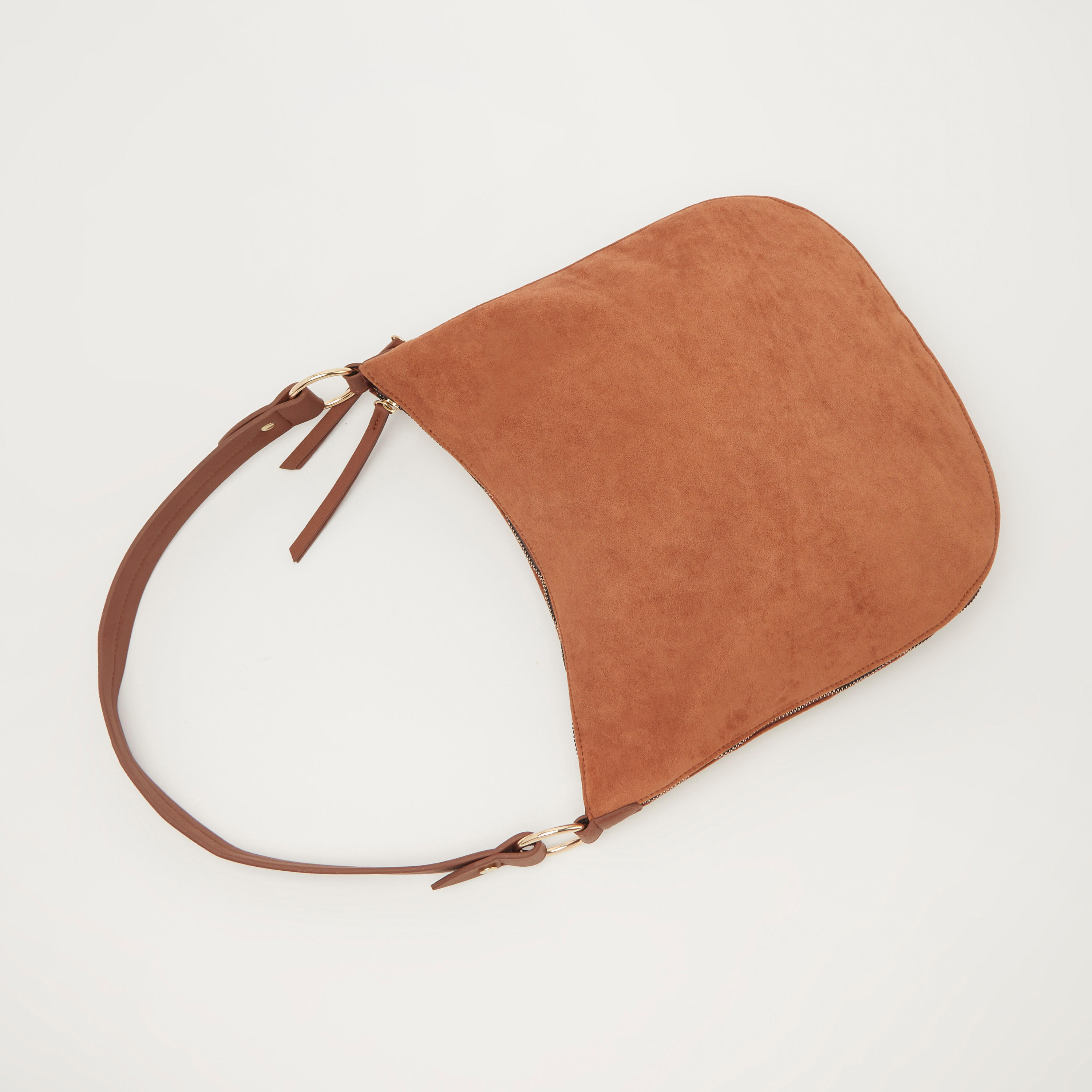 شنطة كتف سادة بسحّاب إغلاق وجيوب-women-bagsandwallets-handbags-image-2