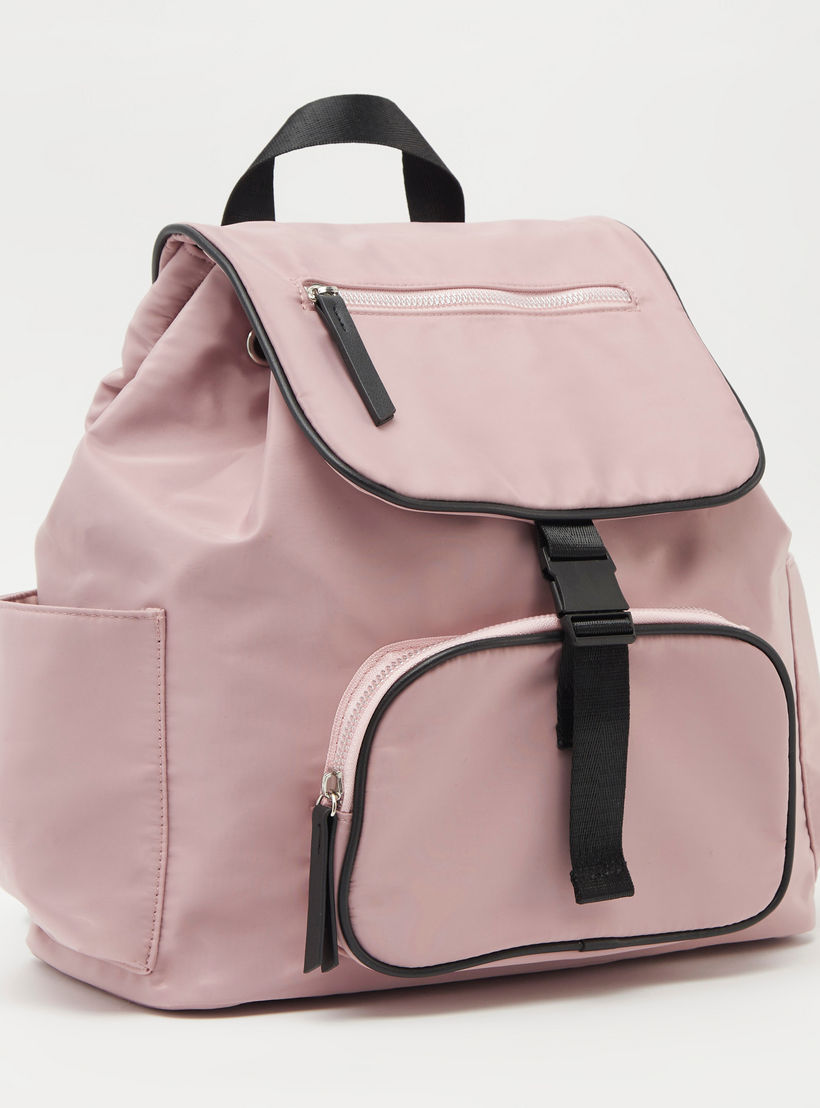 شنطة يد سادة بطيّة وحمّالات كتف ورباط إغلاق-women-bagsandwallets-handbags-image-4