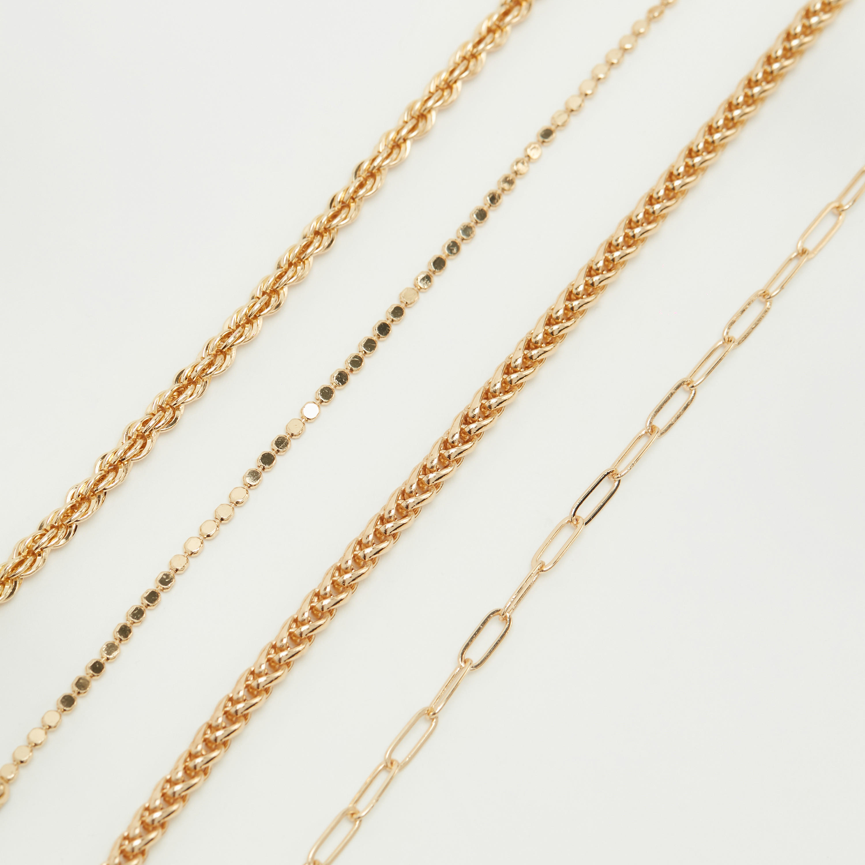 سوار سلسلة بمشبك إغلاق - طقم من 4 قطع-women-watchesandjewellery-jewellery-banglesandbracelets-image-4