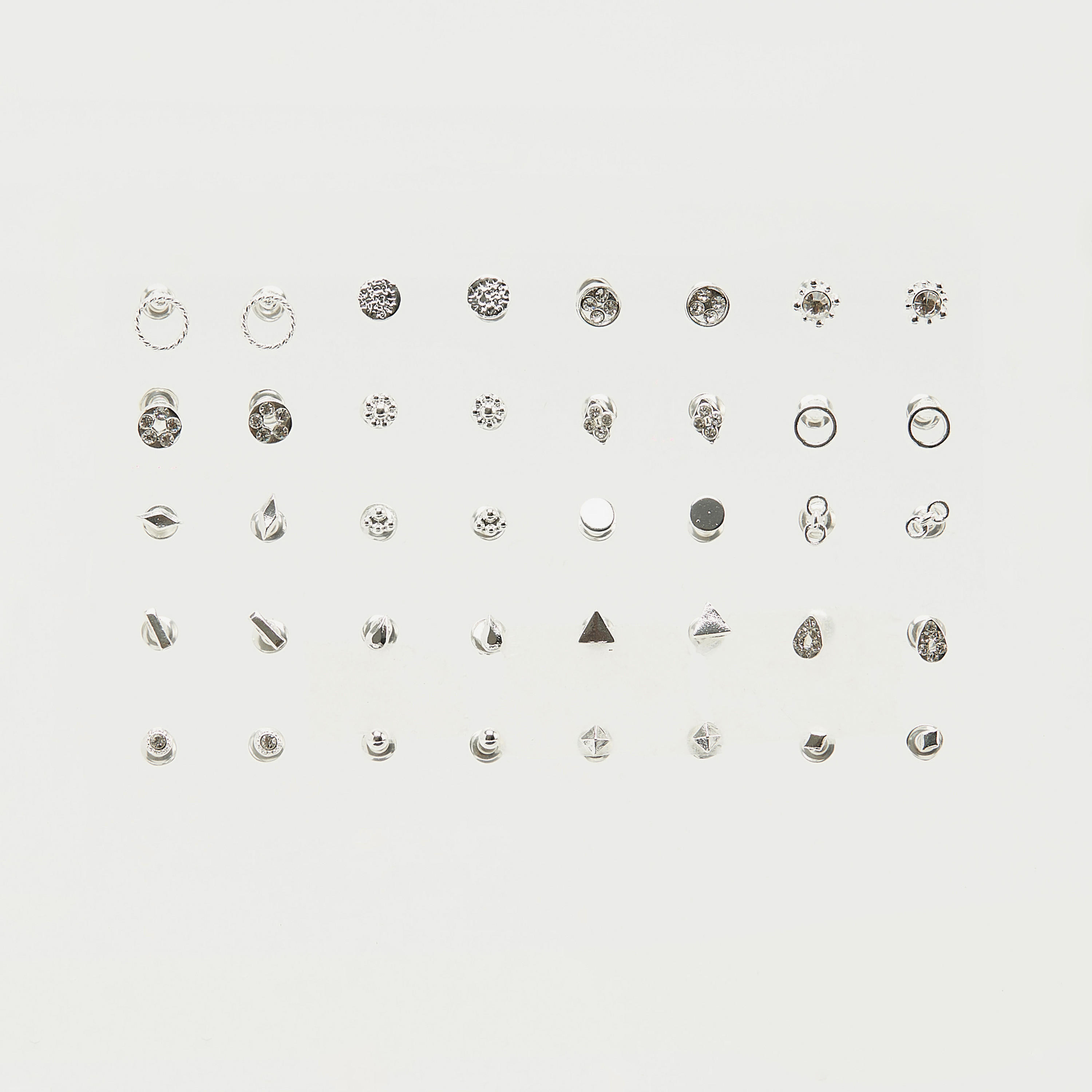 Set of 20 - Assorted Stud Earrings with Pushback Closure-women-watchesandjewellery-jewellery-earrings-image-1