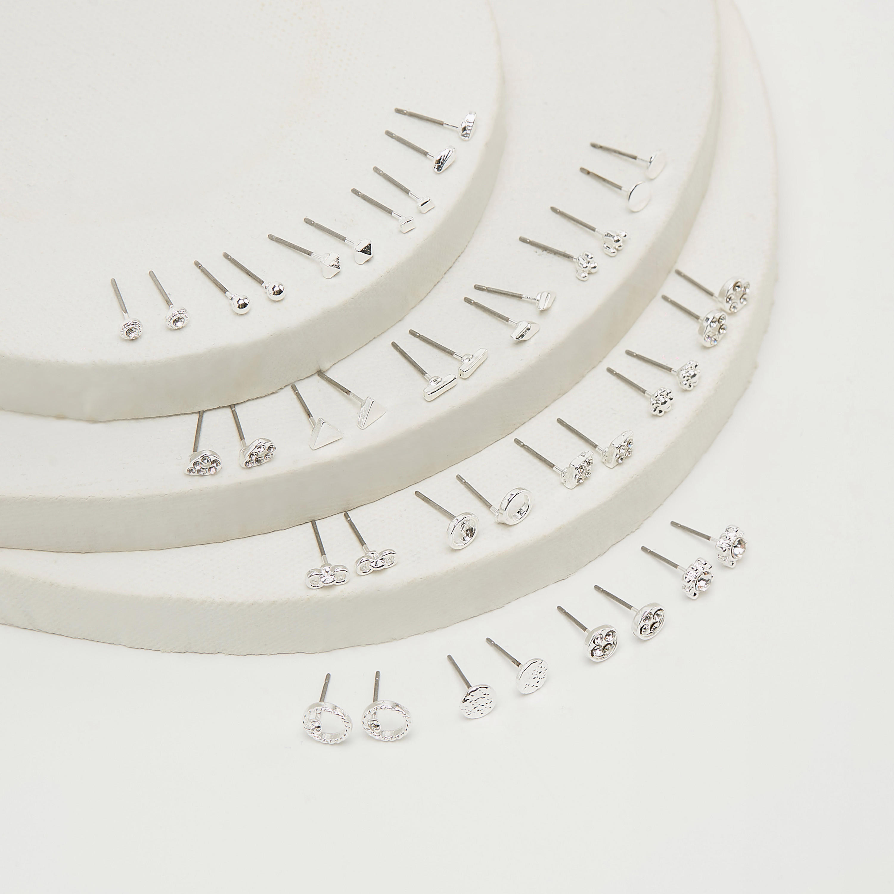 Set of 20 - Assorted Stud Earrings with Pushback Closure-women-watchesandjewellery-jewellery-earrings-image-2