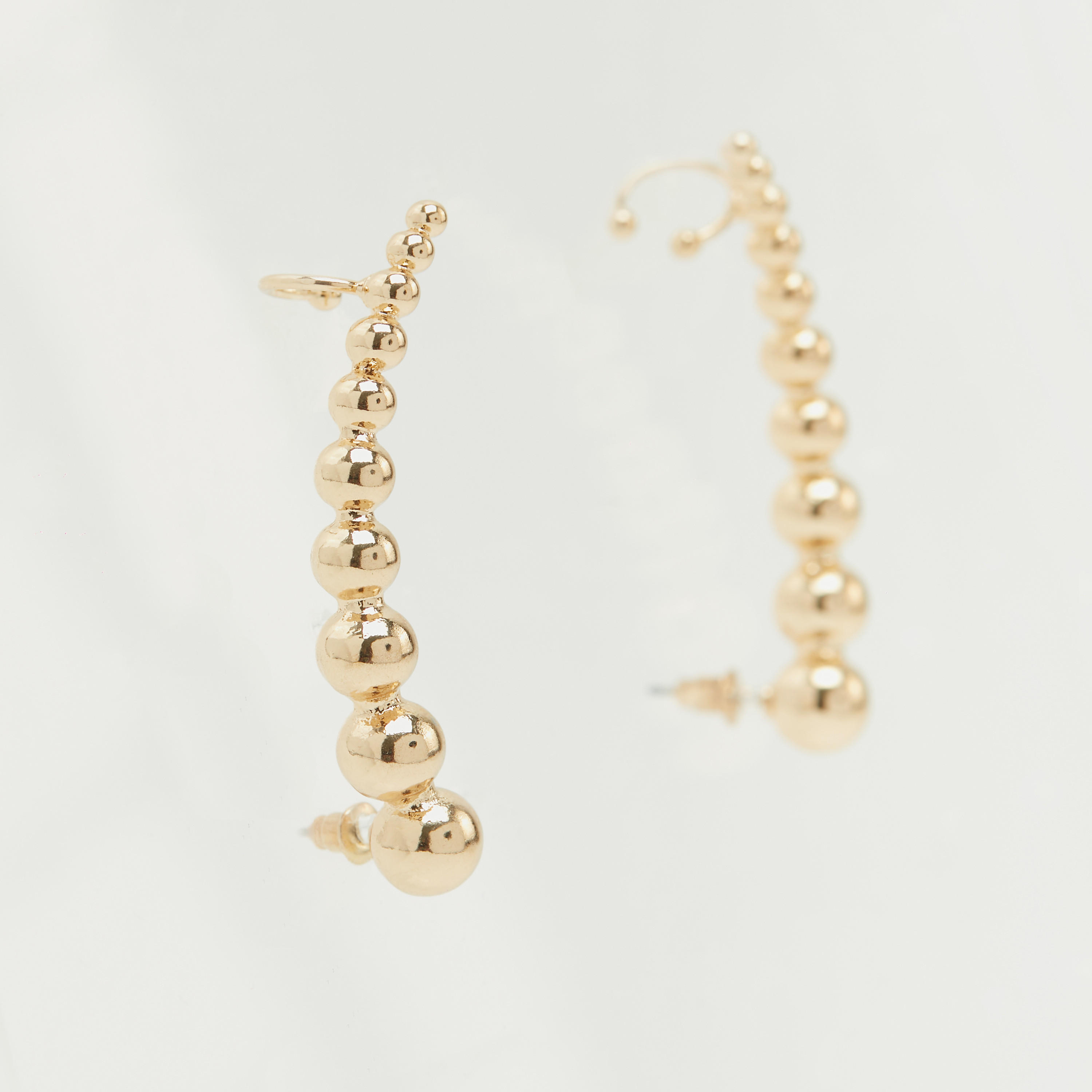 Metallic Cuff Earrings with Pushback Closure-women-watchesandjewellery-jewellery-earrings-image-1