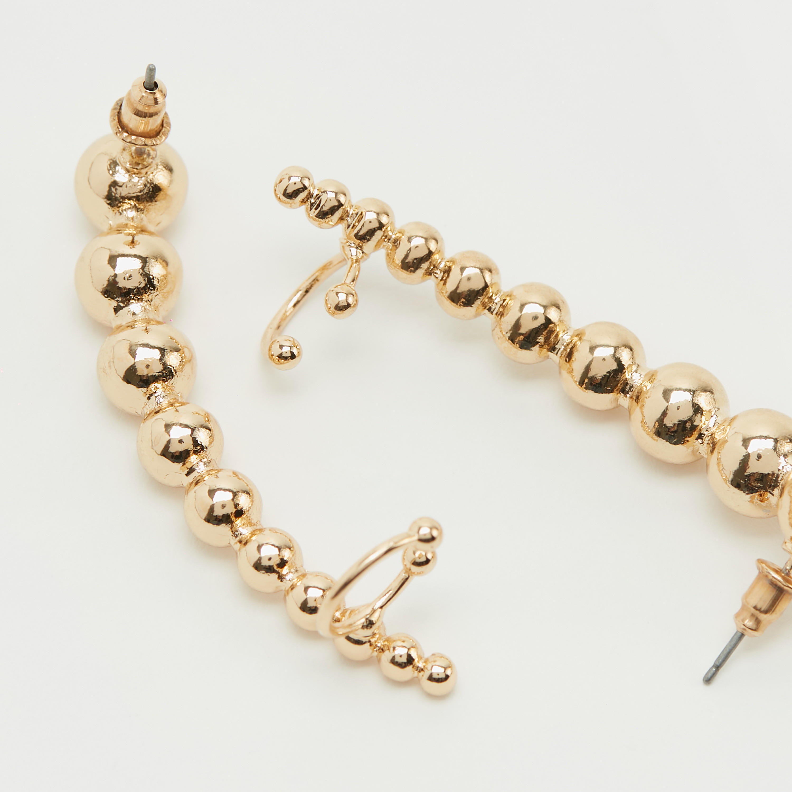 Metallic Cuff Earrings with Pushback Closure-women-watchesandjewellery-jewellery-earrings-image-2