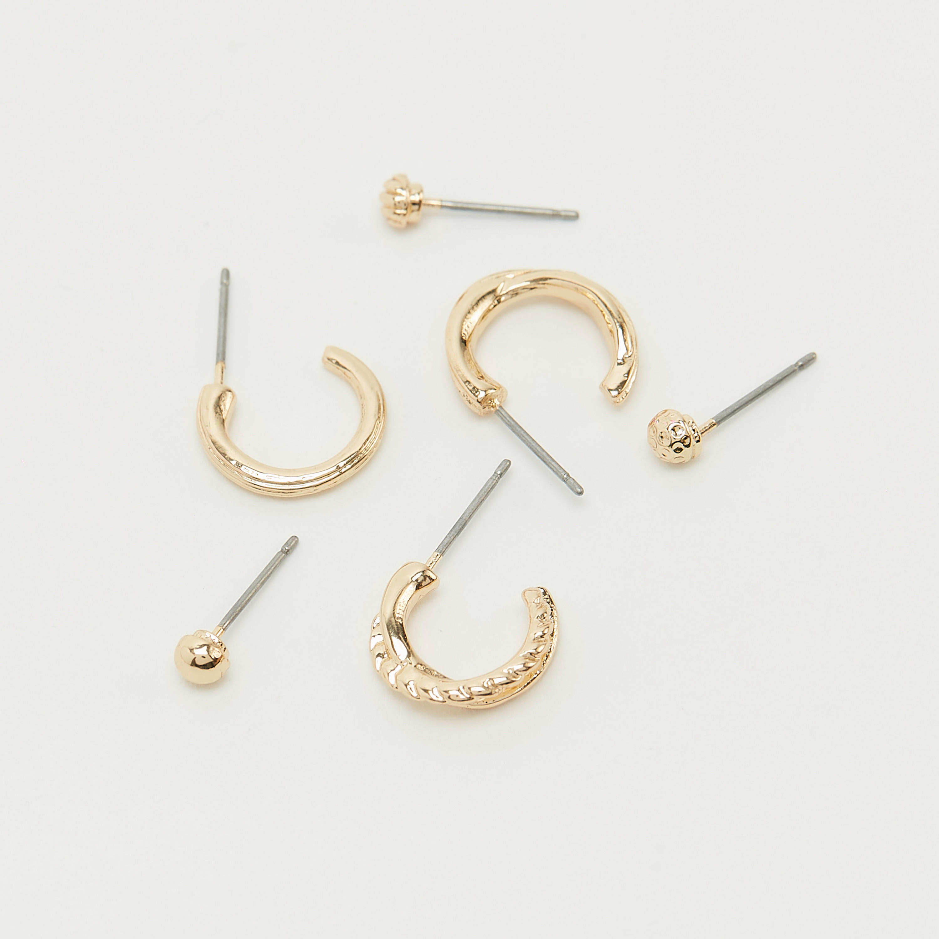 أقراط مرصّعة بمكبس إغلاق خلفي - طقم من 6 أزواج-women-watchesandjewellery-jewellery-earrings-image-3