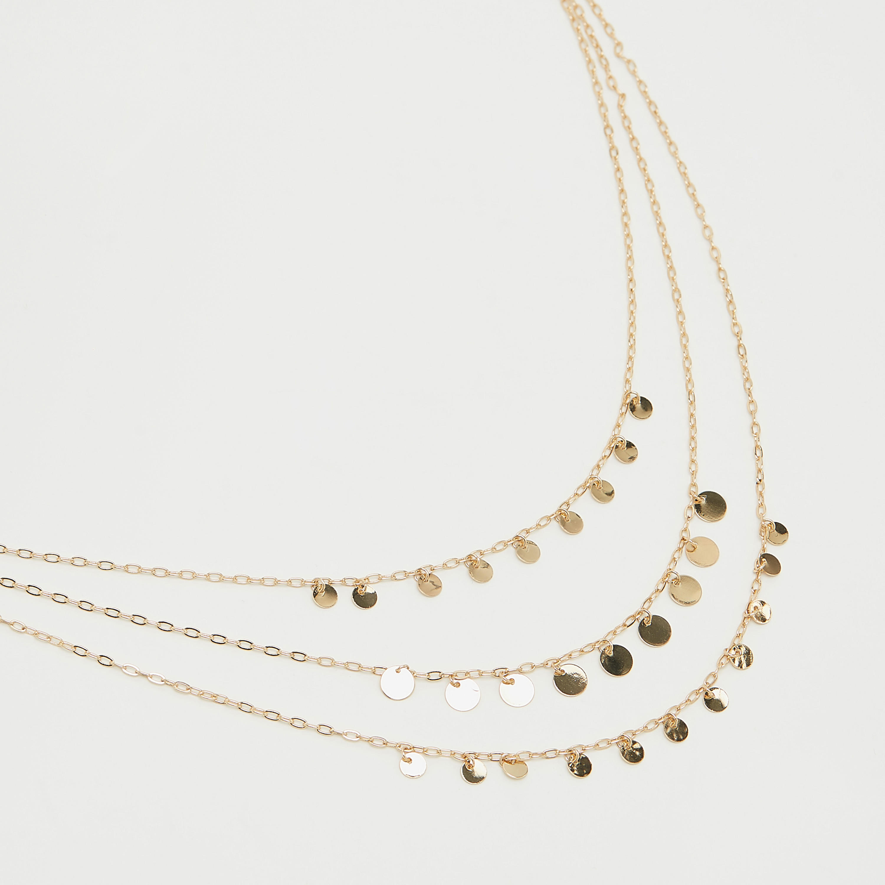 عقد سلسلة بطبقات ودلايات ومشبك إغلاق-women-watchesandjewellery-jewellery-necklacesandpendants-image-1