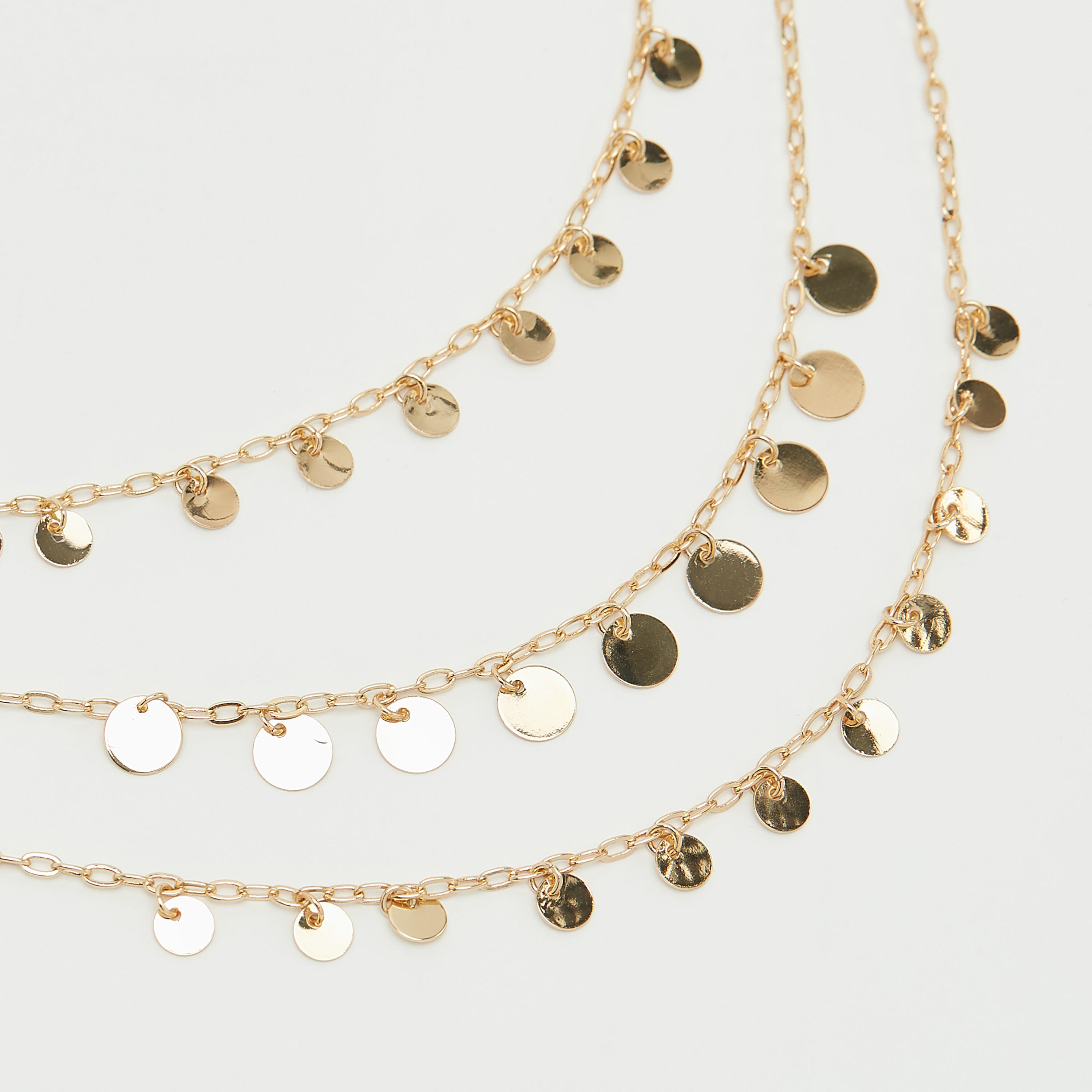 عقد سلسلة بطبقات ودلايات ومشبك إغلاق-women-watchesandjewellery-jewellery-necklacesandpendants-image-2