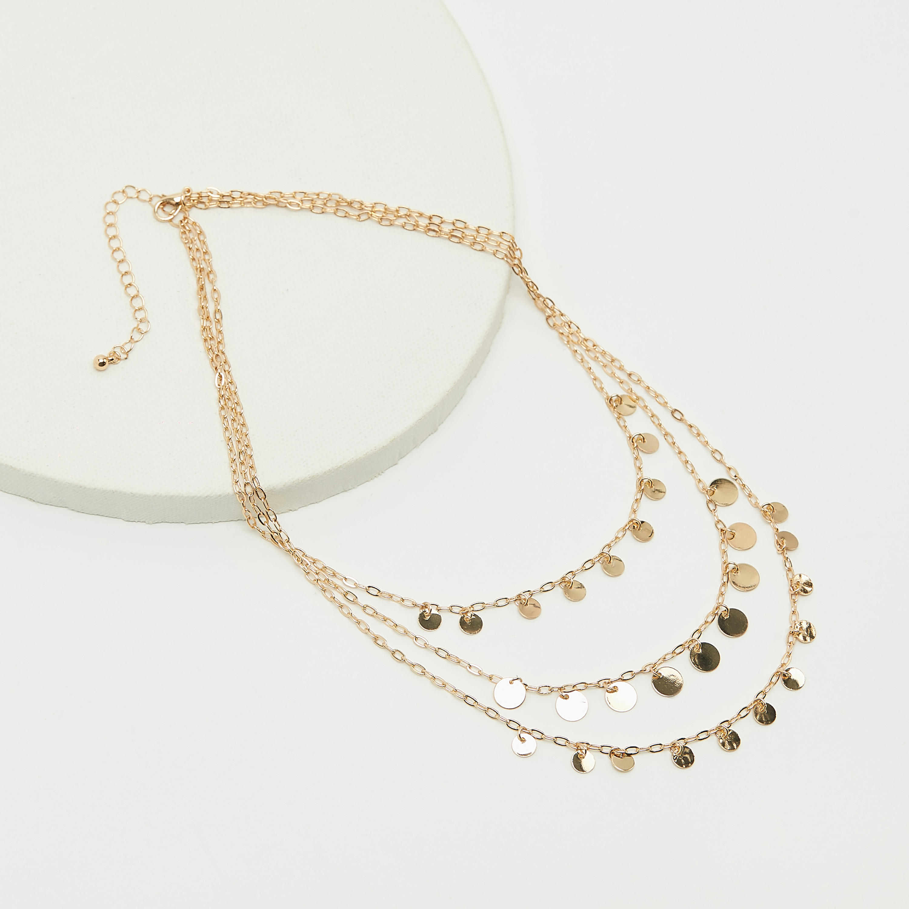 عقد سلسلة بطبقات ودلايات ومشبك إغلاق-women-watchesandjewellery-jewellery-necklacesandpendants-image-4