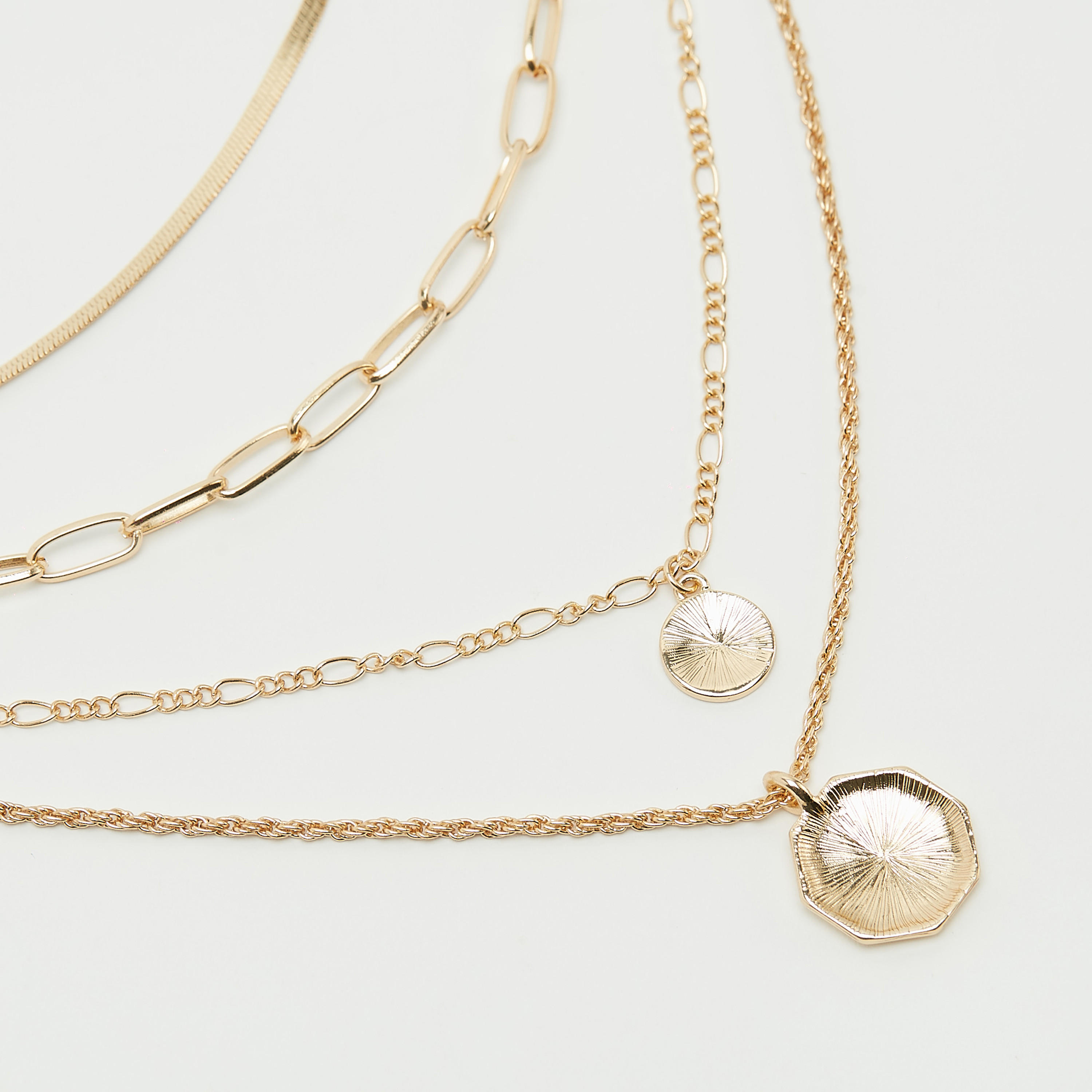 عقد سلسلة بطبقات ودلايات ومشبك إغلاق-women-watchesandjewellery-jewellery-necklacesandpendants-image-2