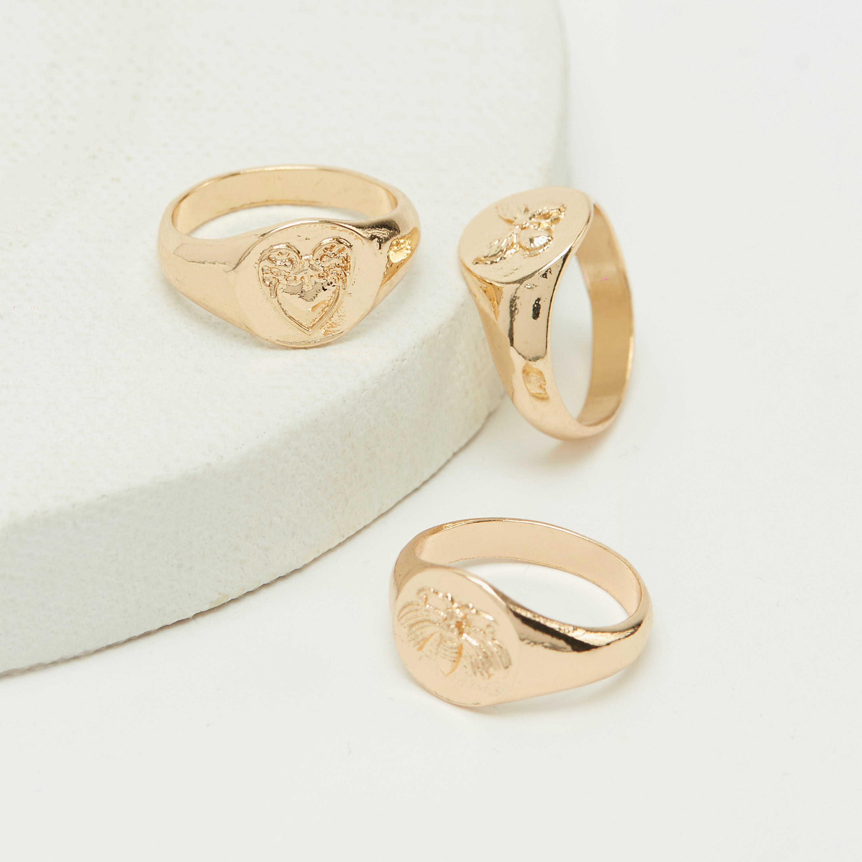 خواتم منقوشة - طقم من 3 قطع-women-watchesandjewellery-jewellery-rings-image-1