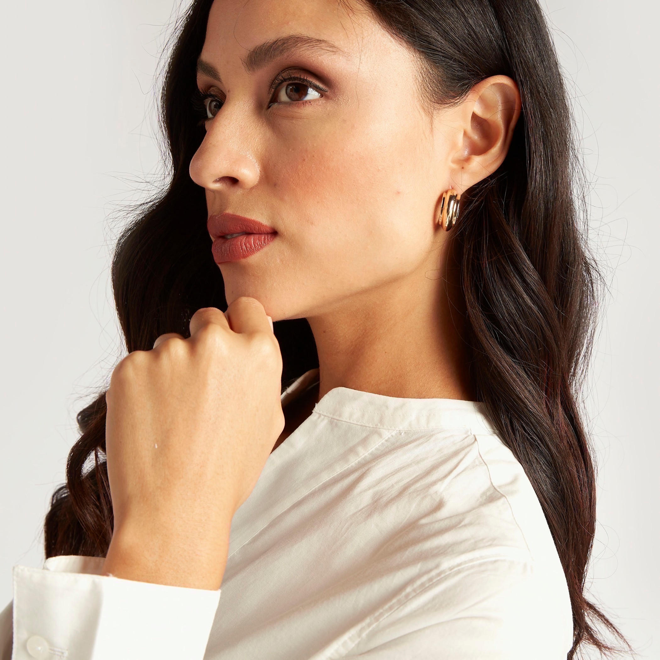 Metallic Stud Earrings with Pushback Closure-women-watchesandjewellery-jewellery-earrings-image-2