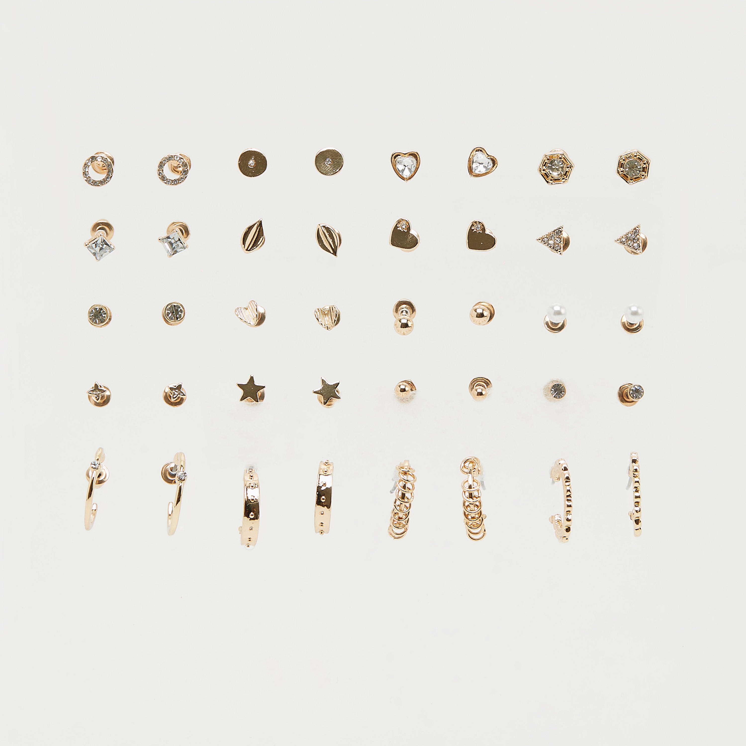 Set of 20 - Assorted Stud Earrings with Pushback Closure-women-watchesandjewellery-jewellery-earrings-image-1