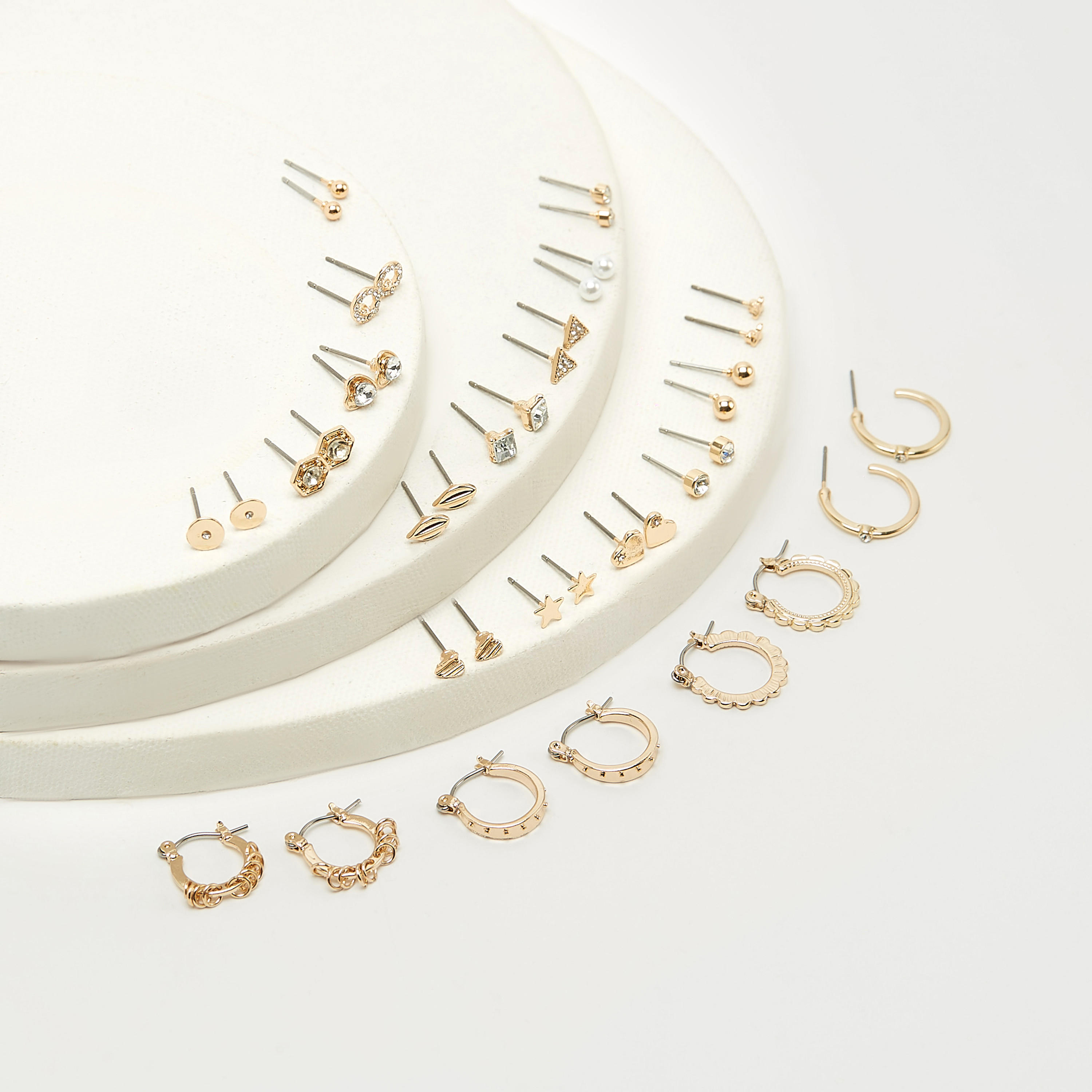 Set of 20 - Assorted Stud Earrings with Pushback Closure-women-watchesandjewellery-jewellery-earrings-image-2