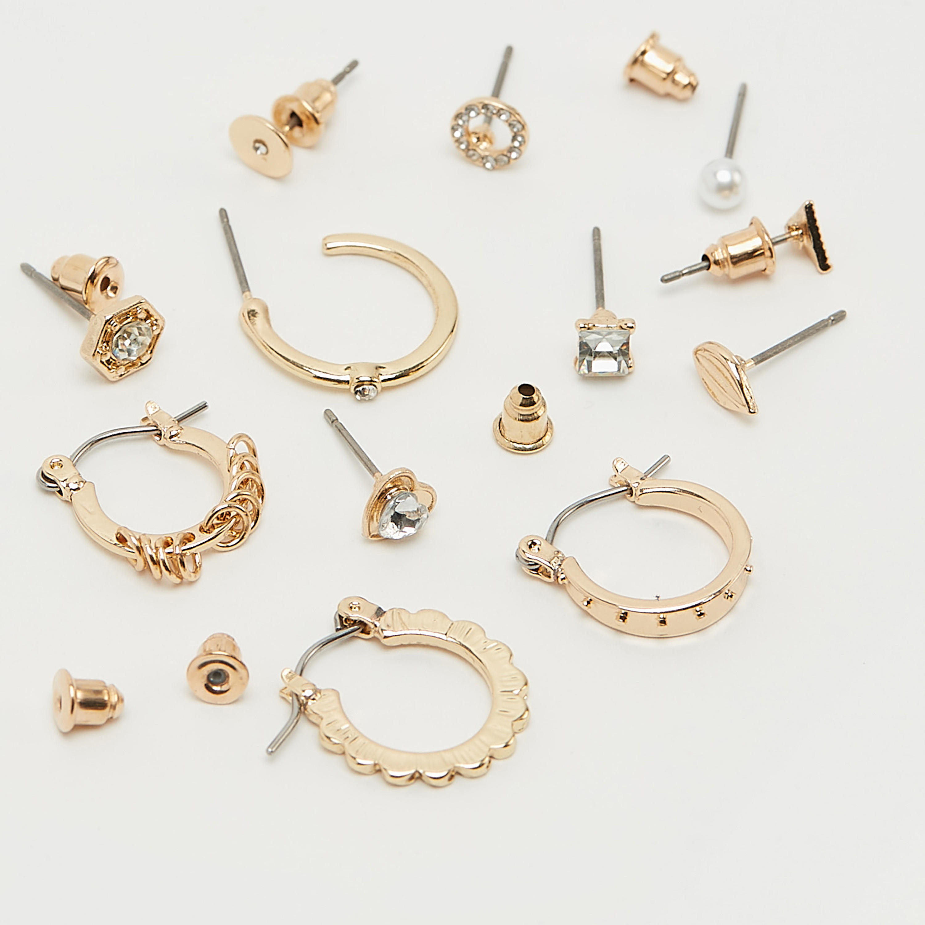 Set of 20 - Assorted Stud Earrings with Pushback Closure-women-watchesandjewellery-jewellery-earrings-image-4