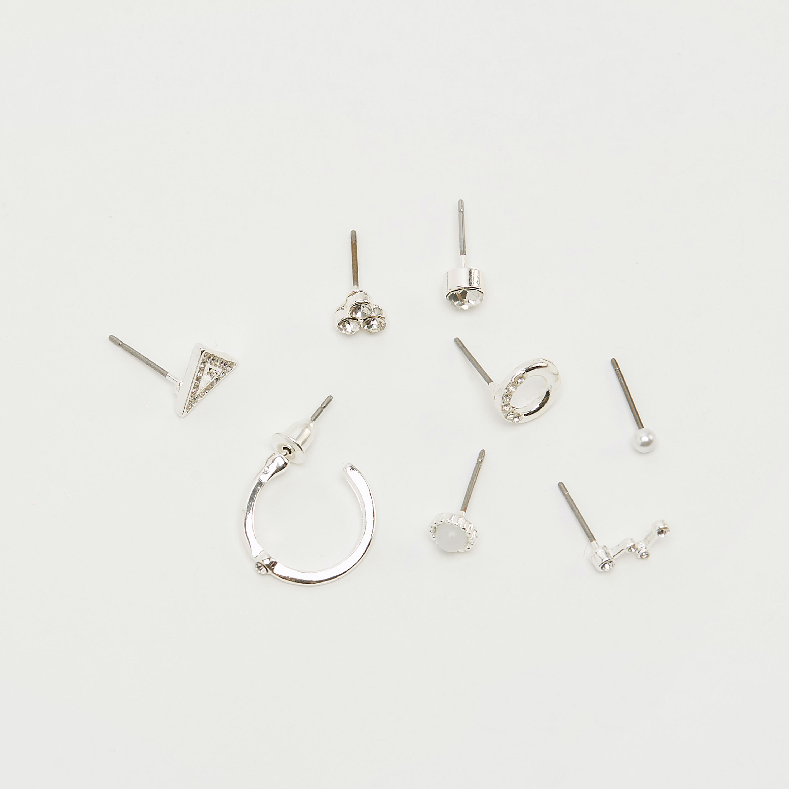 حلق مرصّع بتزيينات ومكبس إغلاق خلفي - طقم من 12 زوجا-women-watchesandjewellery-jewellery-earrings-image-3