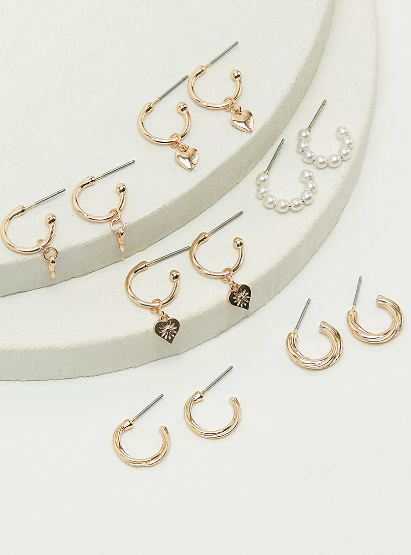 Set of 6 - Assorted Earrings with Pushback Closure-women-watchesandjewellery-jewellery-earrings-image-2
