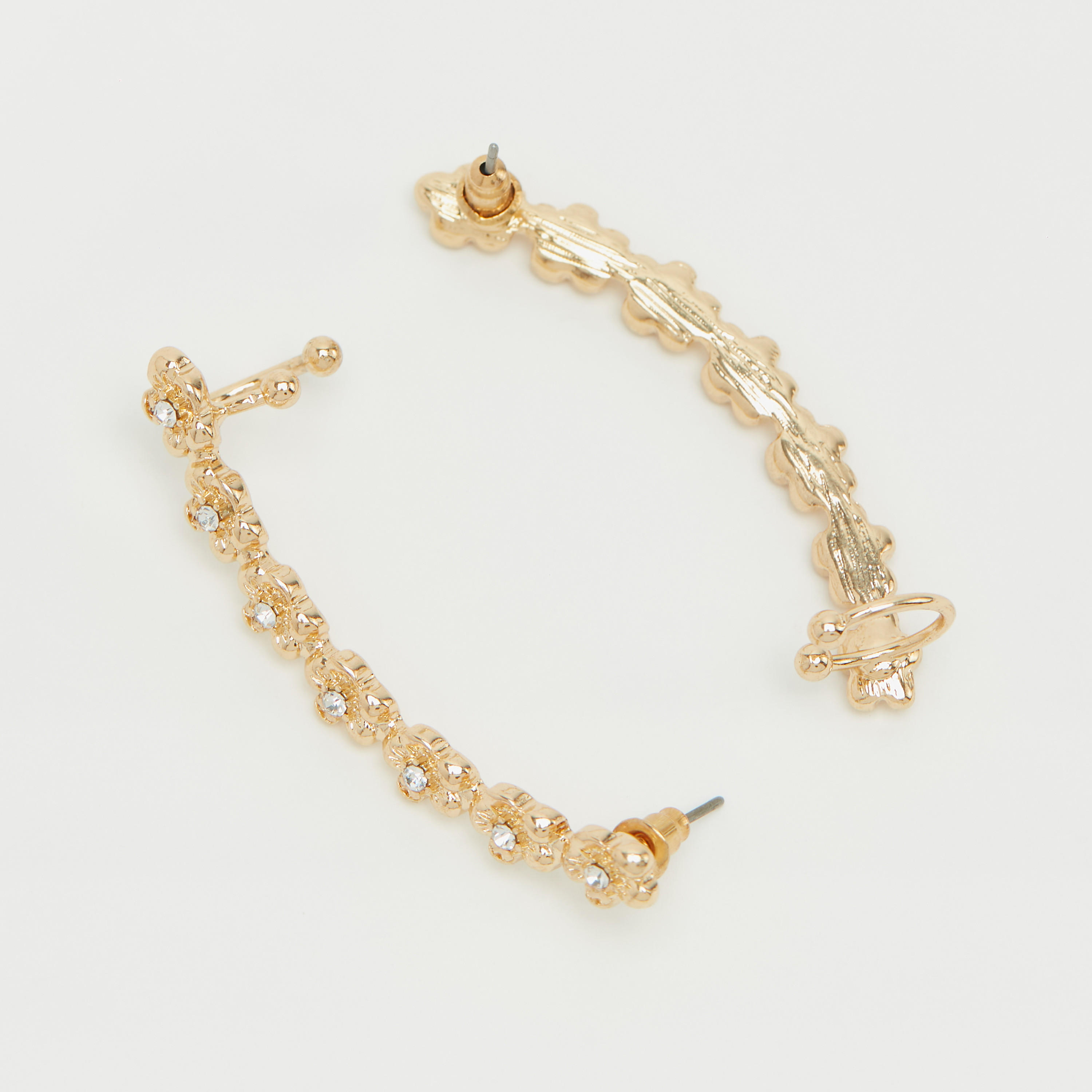 Floral Embellished Cuff Earrings-women-watchesandjewellery-jewellery-earrings-image-3