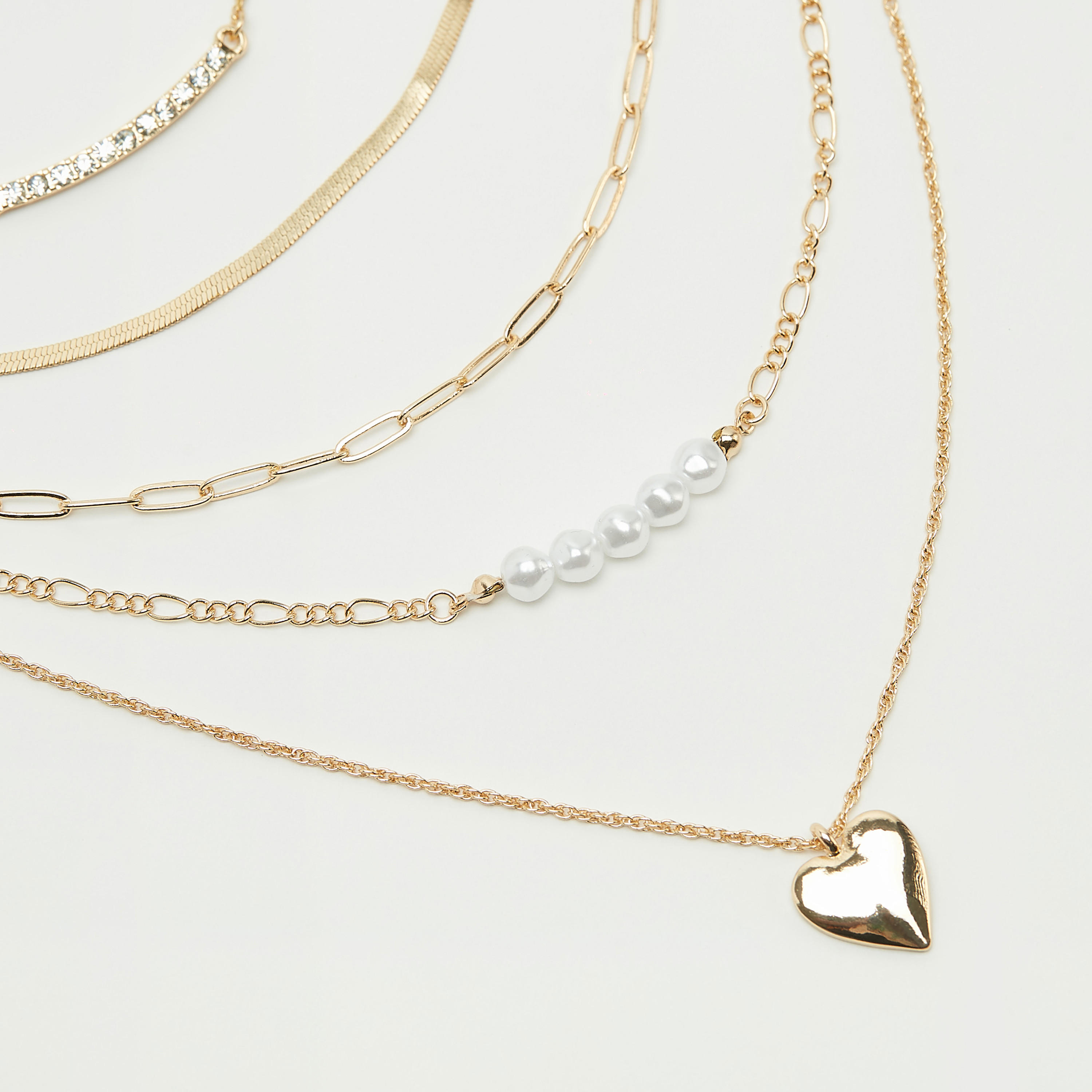 قلادة سلسلة متعدّدة الطبقات مزيّنة بمشبك إغلاق-women-watchesandjewellery-jewellery-necklacesandpendants-image-2