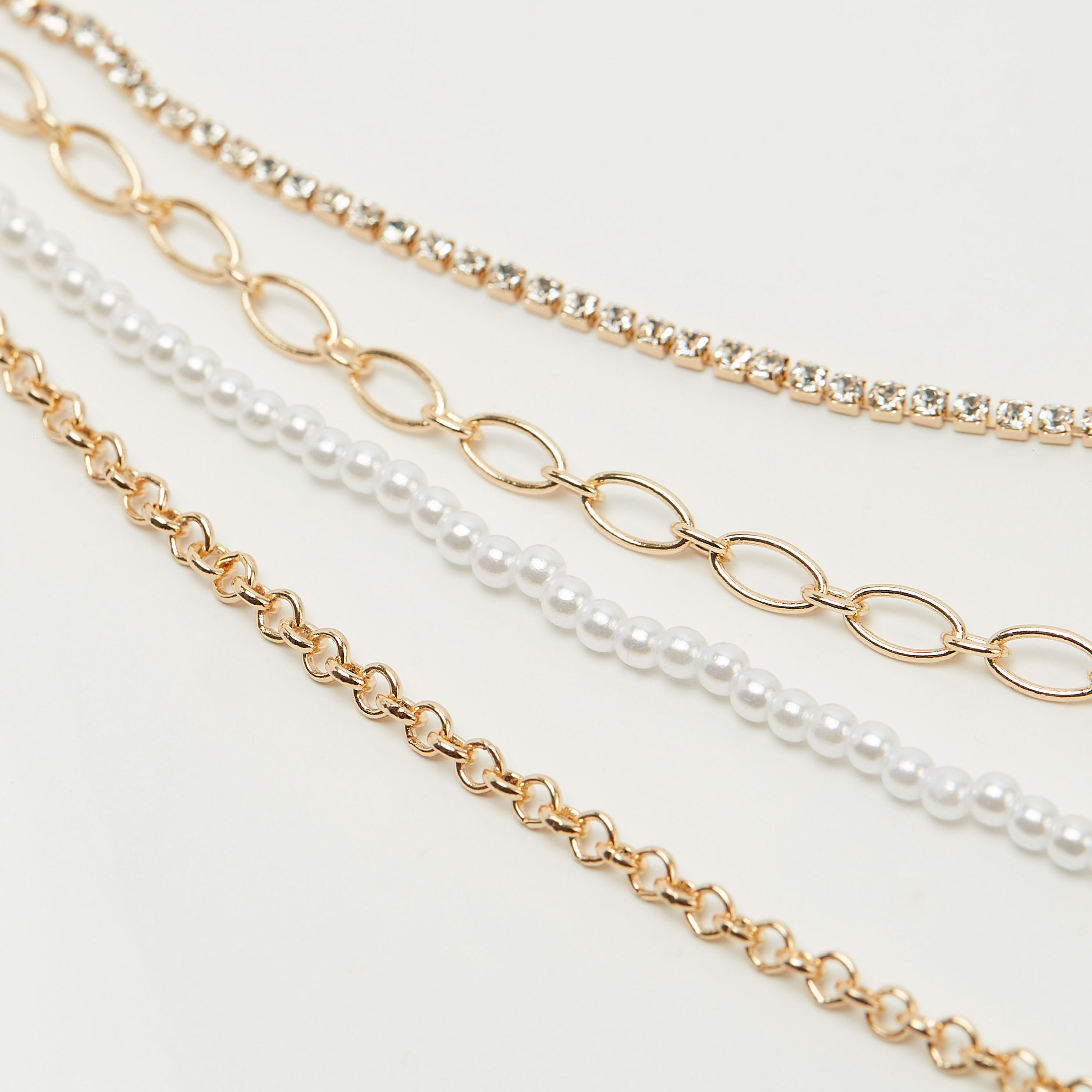 قلادة سلسلة متعدّدة الطبقات مزيّنة بمشبك إغلاق-women-watchesandjewellery-jewellery-necklacesandpendants-image-3