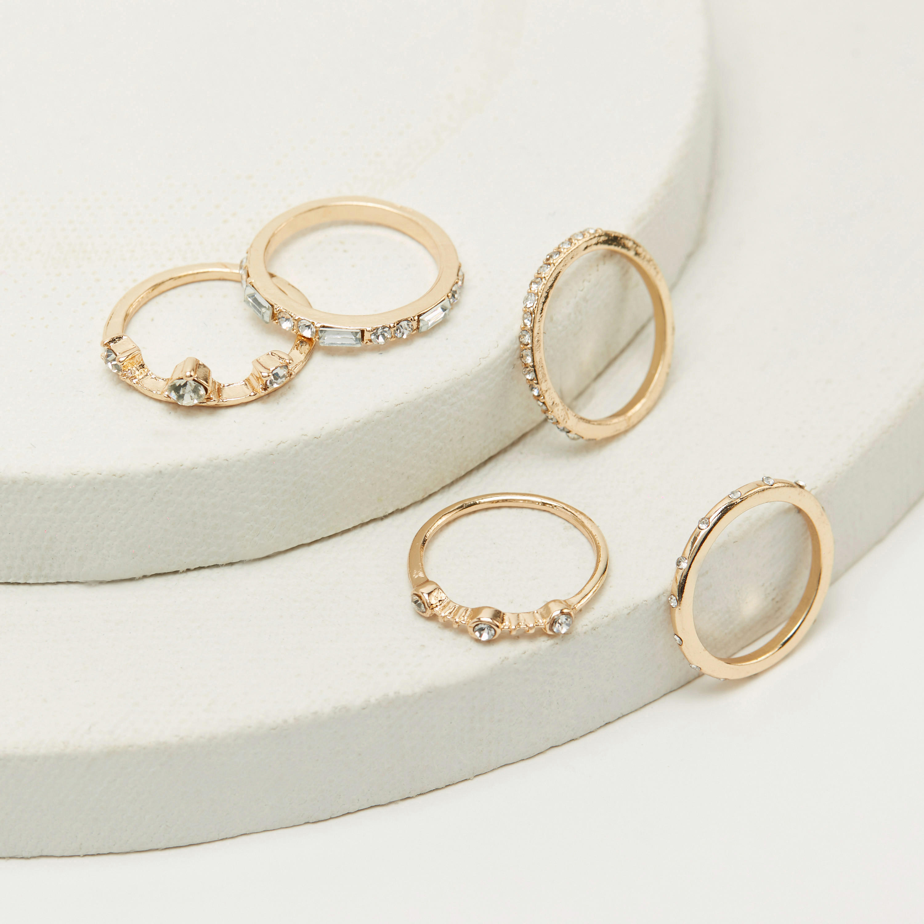خواتم مزيّنة - طقم من 5-women-watchesandjewellery-jewellery-rings-image-1