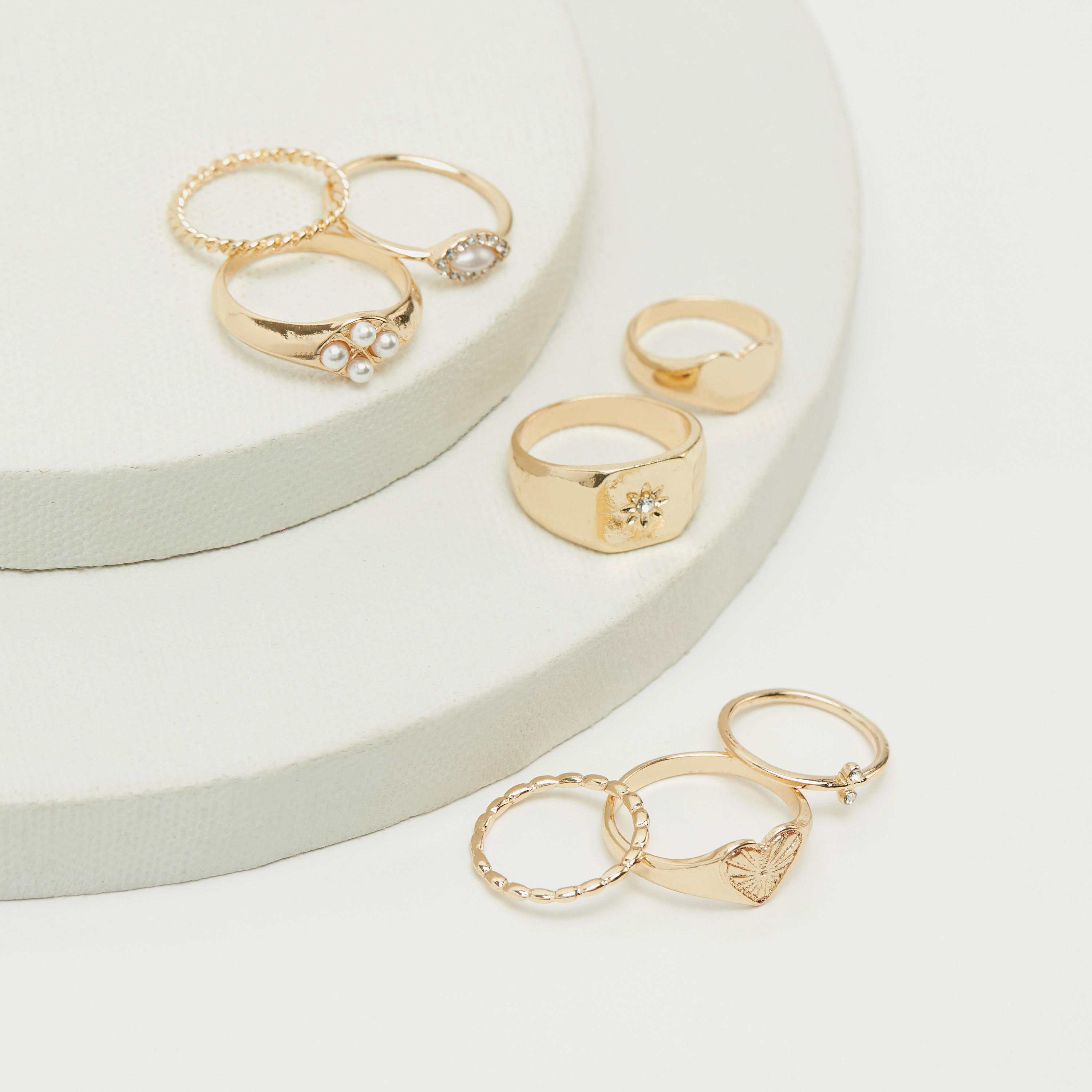 Set of 8 - Embellished Finger Ring-women-watchesandjewellery-jewellery-rings-image-1