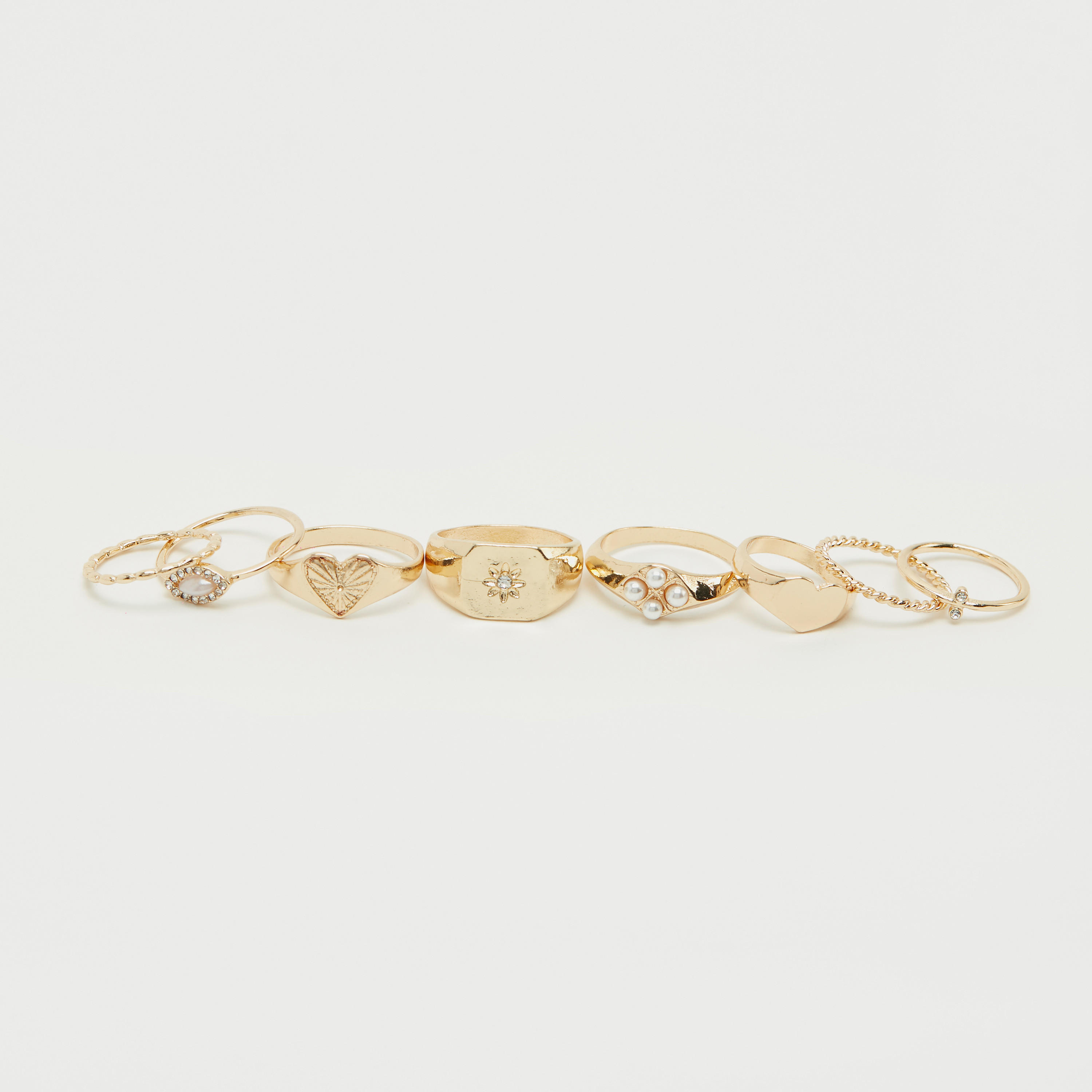 Set of 8 - Embellished Finger Ring-women-watchesandjewellery-jewellery-rings-image-2