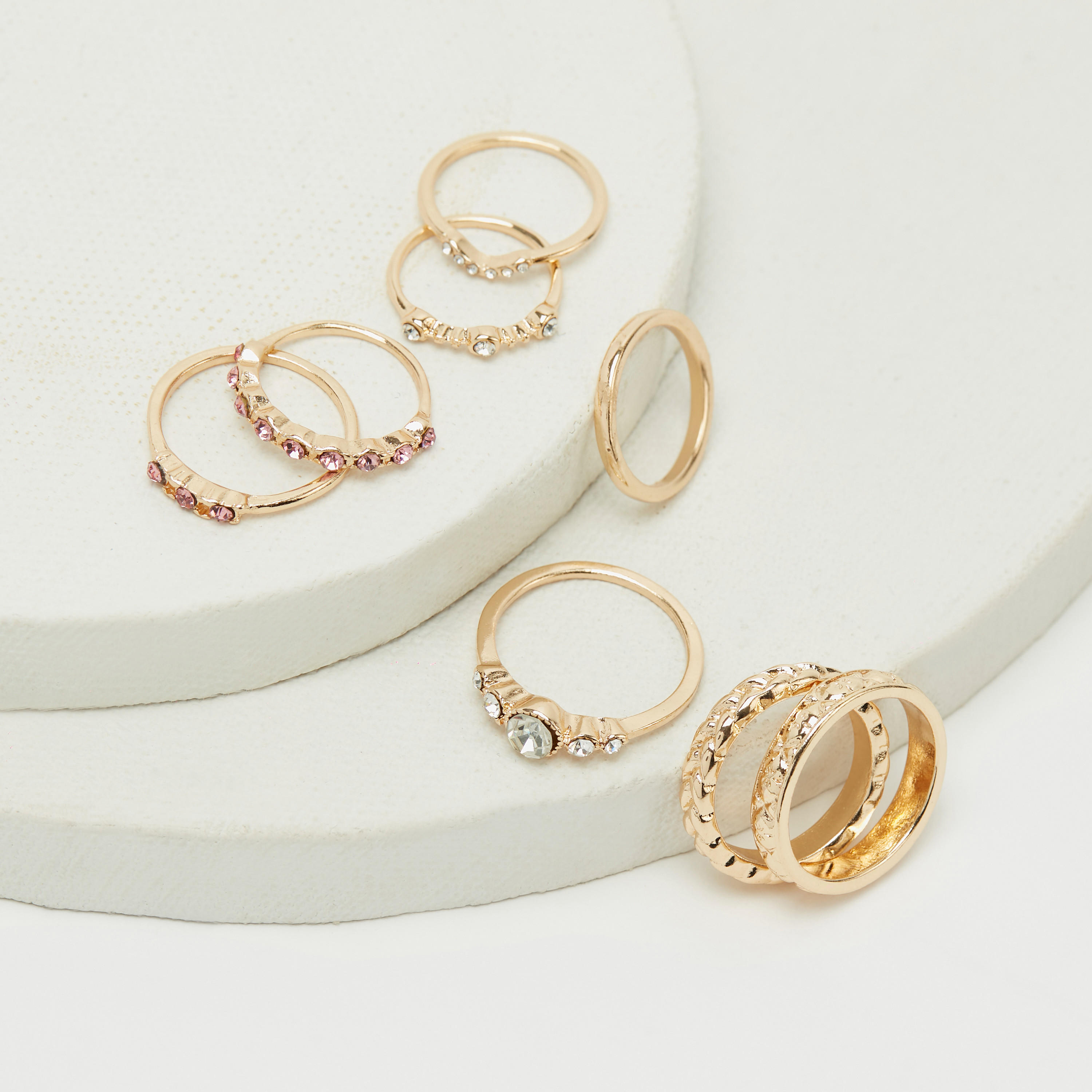 خواتم مزيّنة - طقم من 8-women-watchesandjewellery-jewellery-rings-image-1
