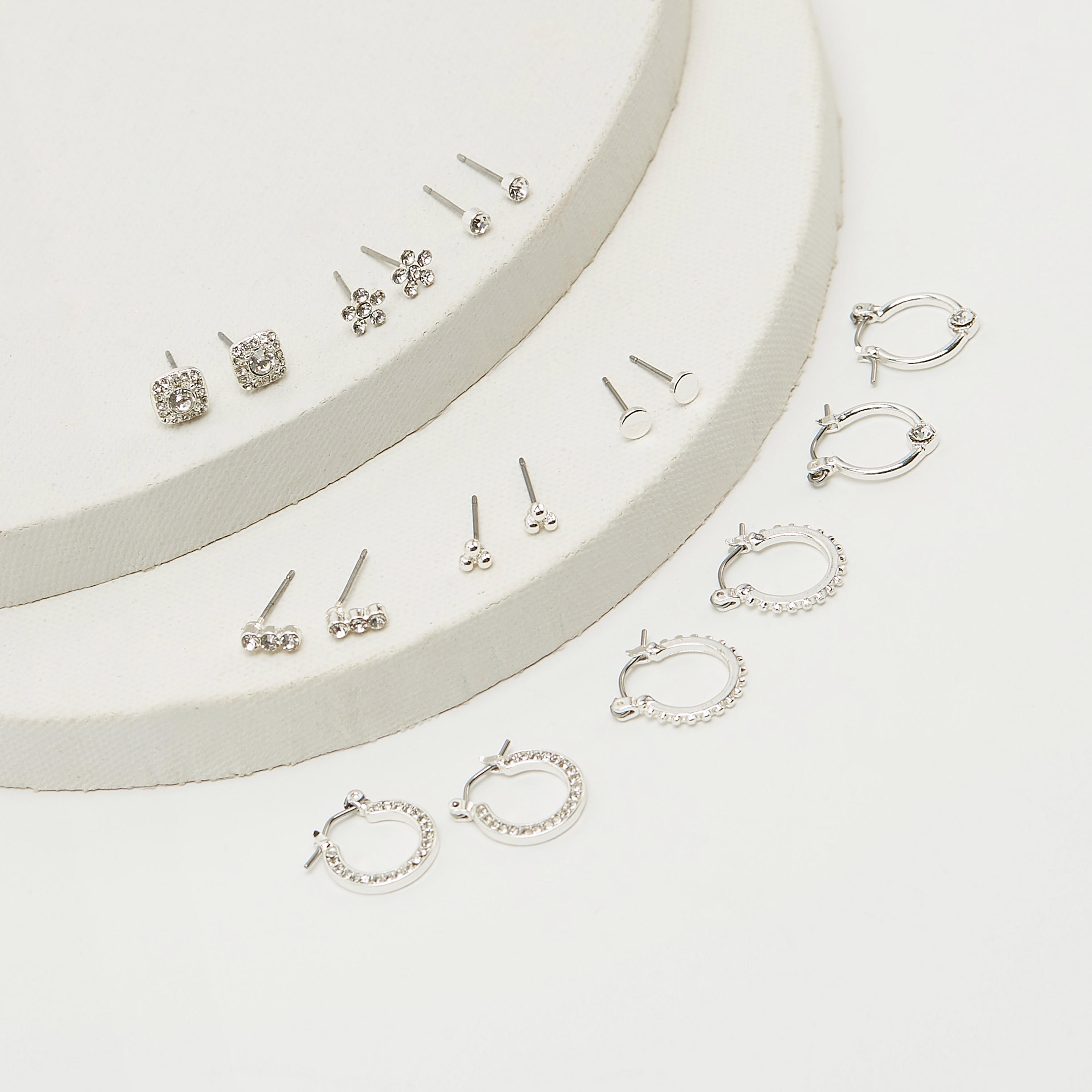 Set of 9 - Assorted Embellished Earrings with Pushback Closure-women-watchesandjewellery-jewellery-earrings-image-2