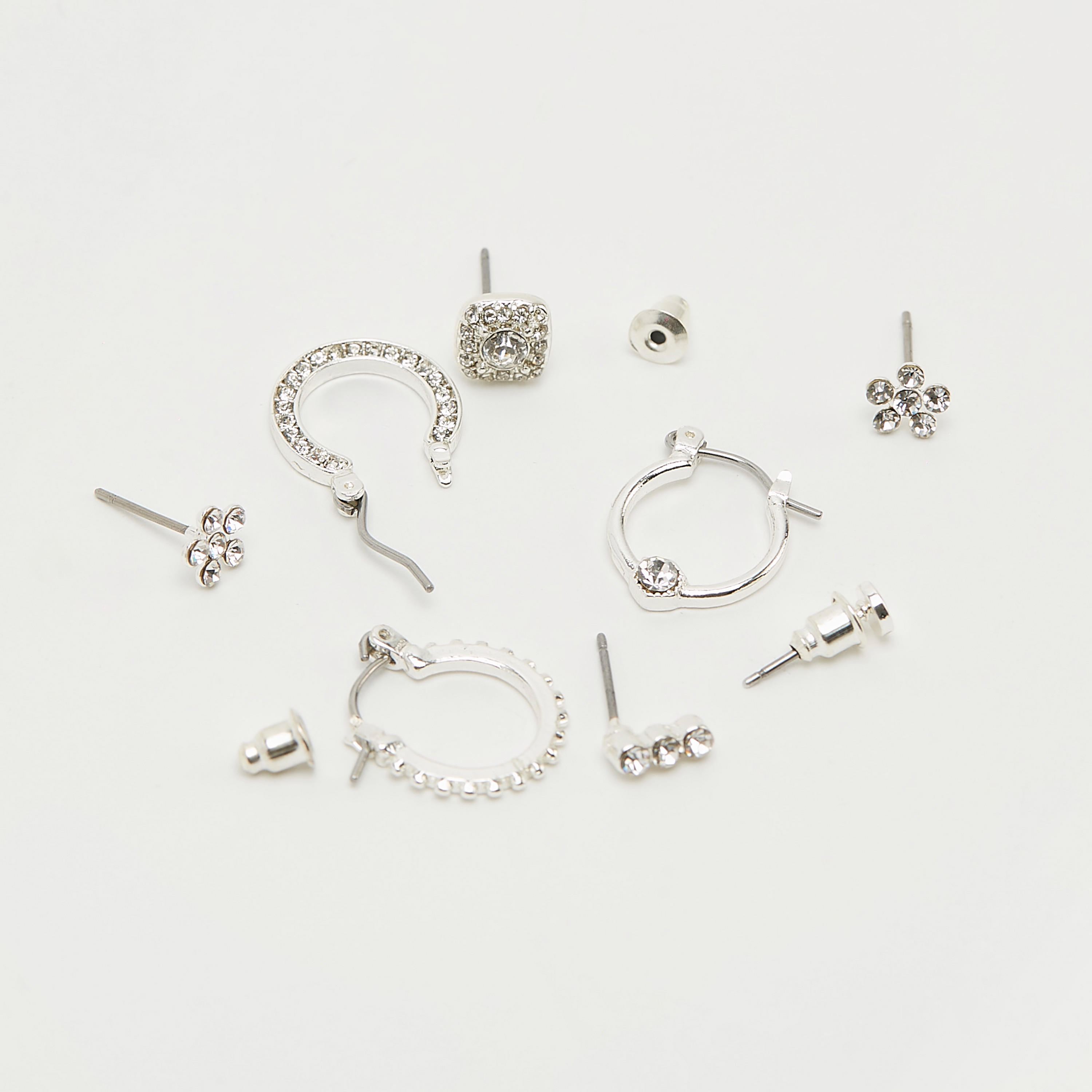 Set of 9 - Assorted Embellished Earrings with Pushback Closure-women-watchesandjewellery-jewellery-earrings-image-4