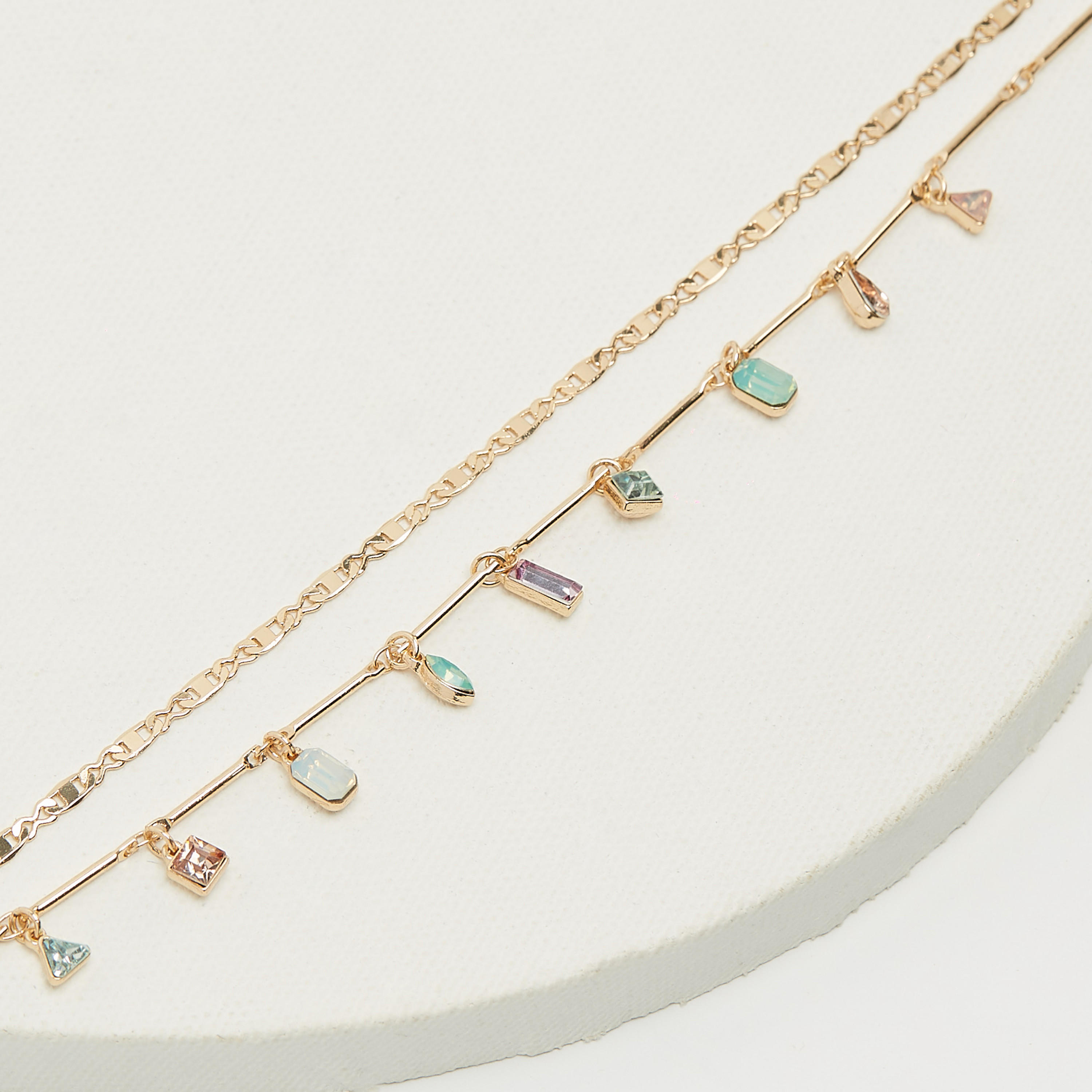 خلخال سلسلة بدلايات مزيّنة ومشبك إغلاق-women-watchesandjewellery-jewellery-anklets-image-2