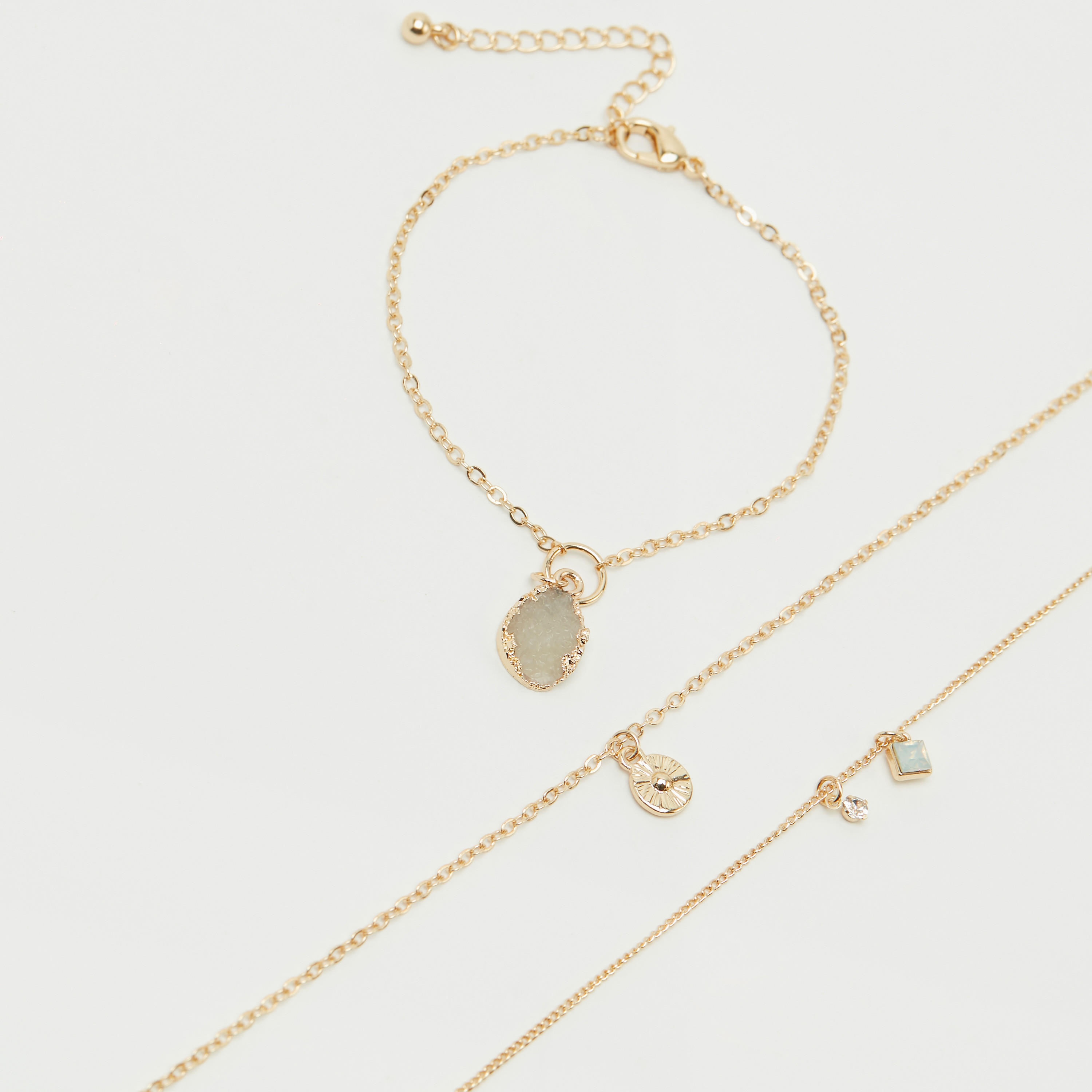 Set of 3 - Chain Link Bracelet with Charms-women-watchesandjewellery-jewellery-banglesandbracelets-image-3