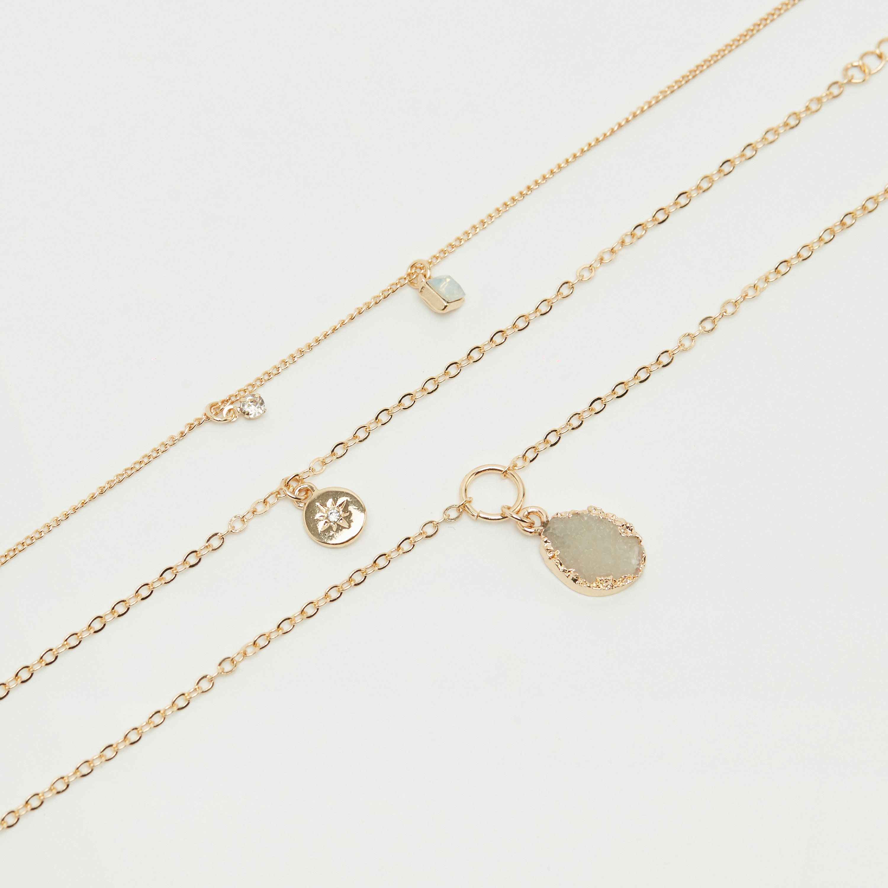 أساور سلسلة بدلّايات - طقم من 3 قطع-women-watchesandjewellery-jewellery-banglesandbracelets-image-5