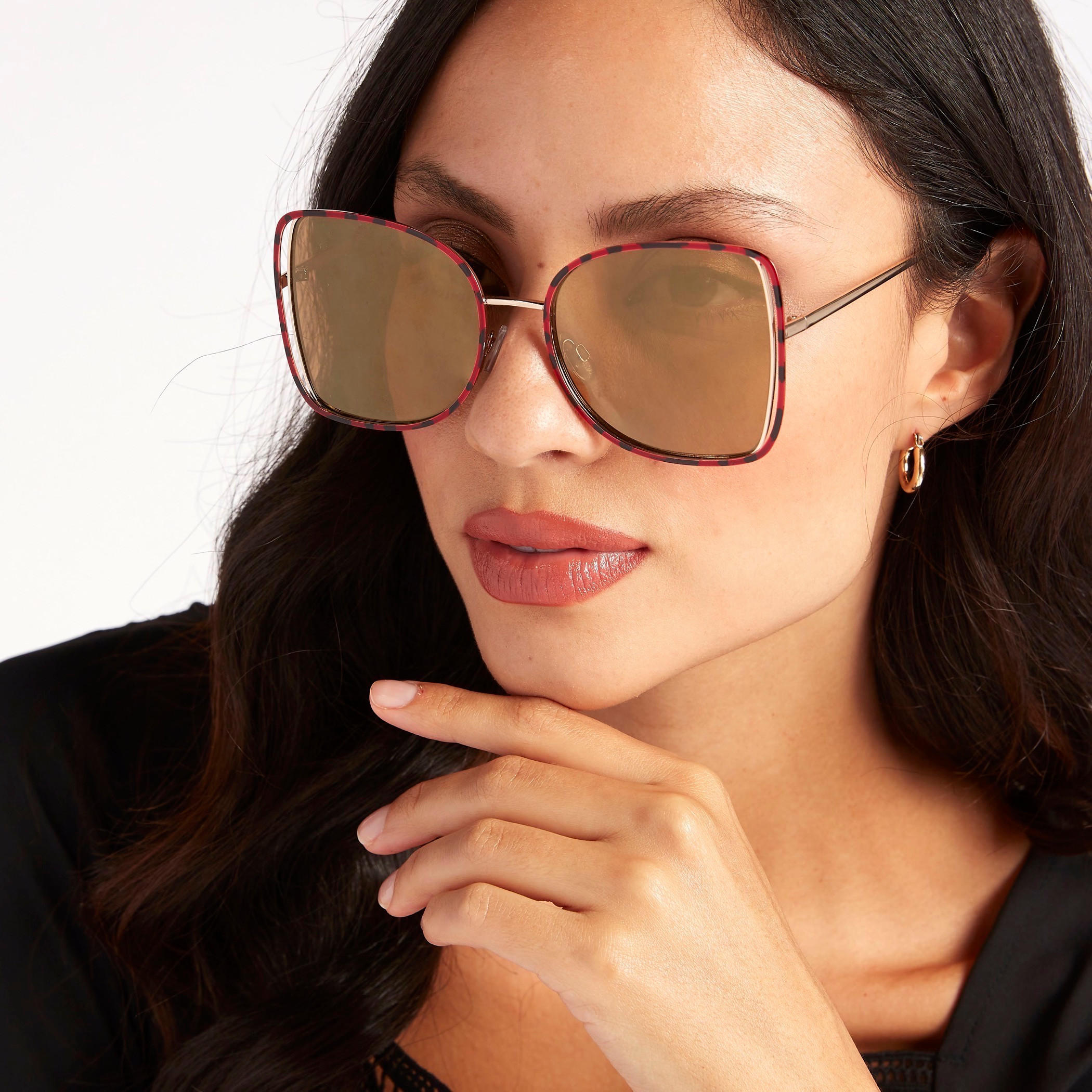 نظّارة شمسية بإطار كامل ووسادات للأنف-women-sunglasses-image-2