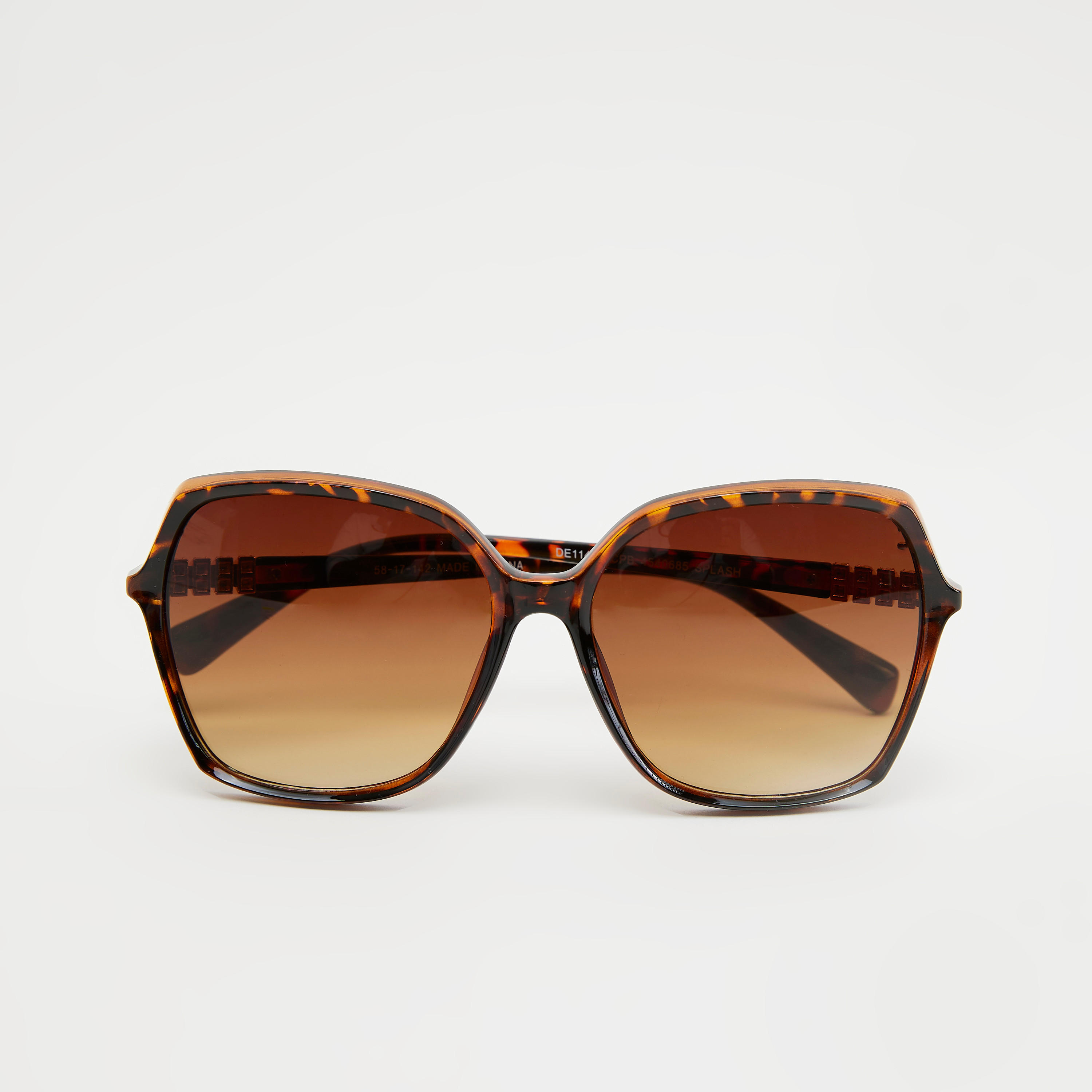 نظارة شمسية بإطار مربع كامل مع لمسات معدنية على الذراع-women-sunglasses-image-1