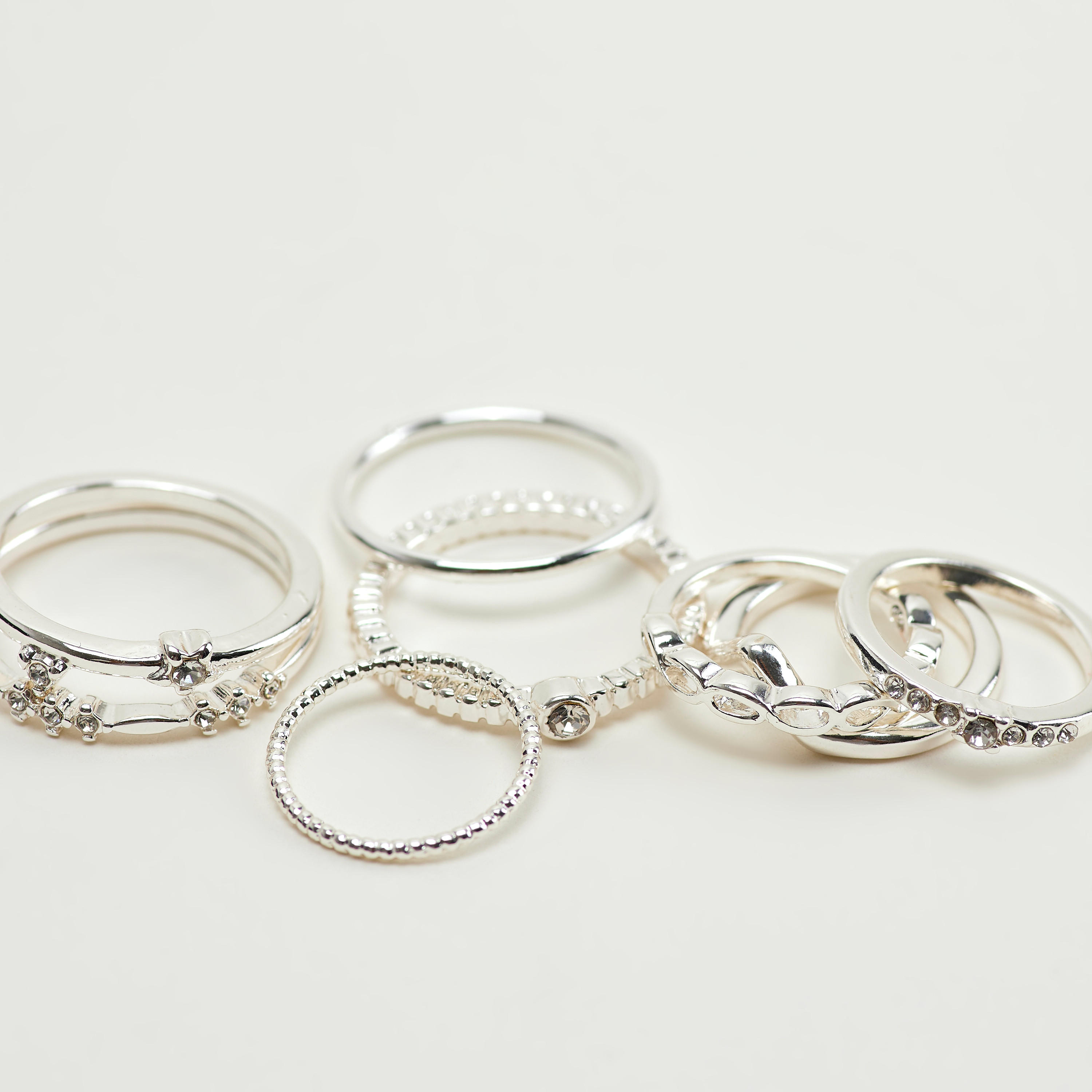 طقم خواتم متنوعة - 8 قطع-women-watchesandjewellery-jewellery-rings-image-1
