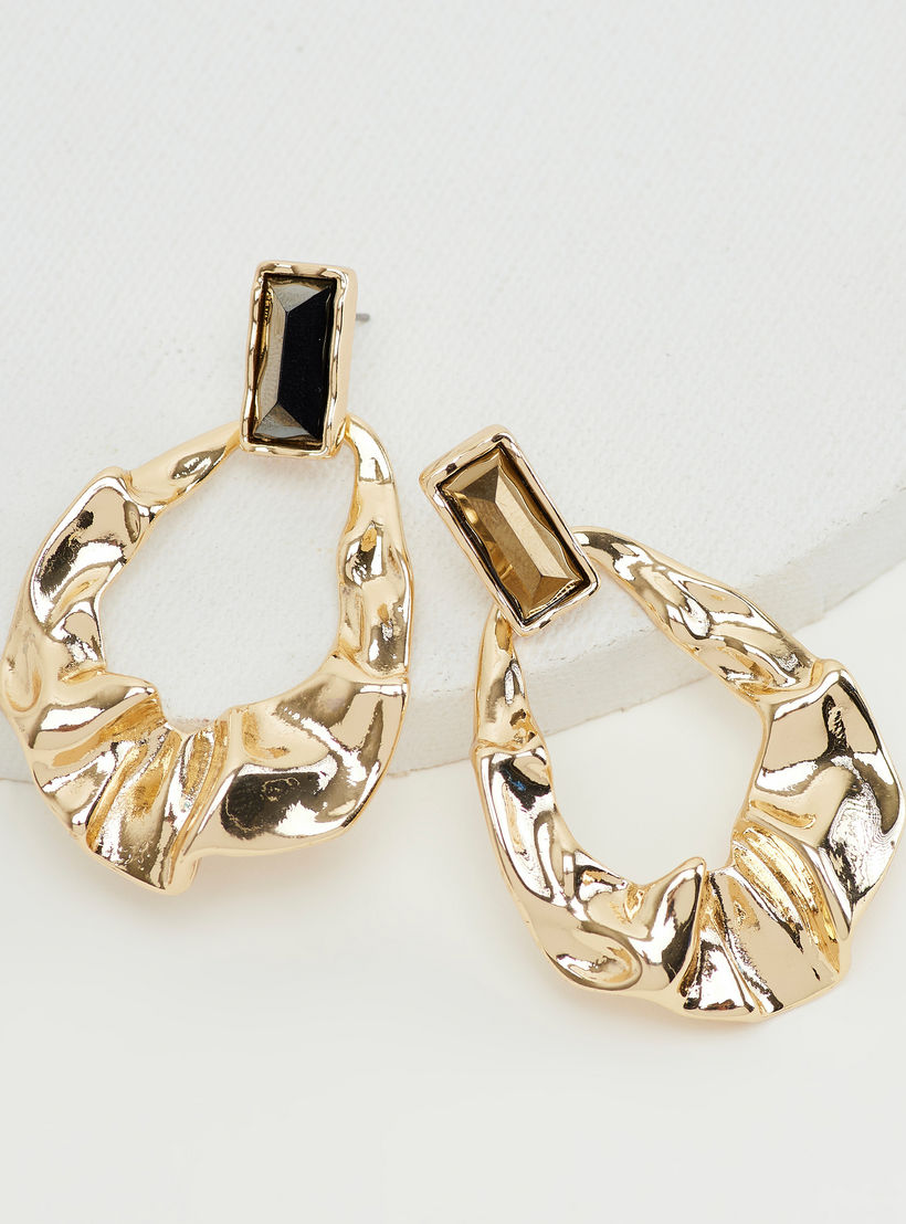 Embellished Dangling Earrings with Pushback Closure-women-watchesandjewellery-jewellery-earrings-image-1
