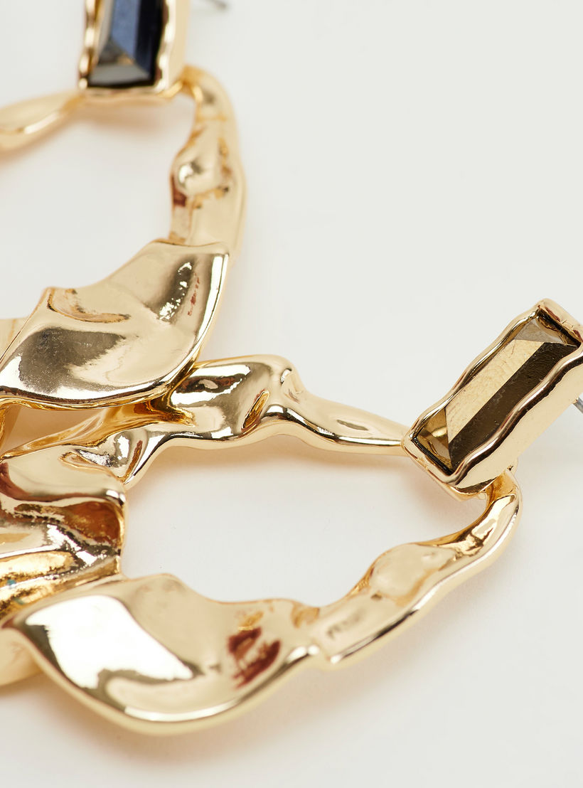Embellished Dangling Earrings with Pushback Closure-women-watchesandjewellery-jewellery-earrings-image-4