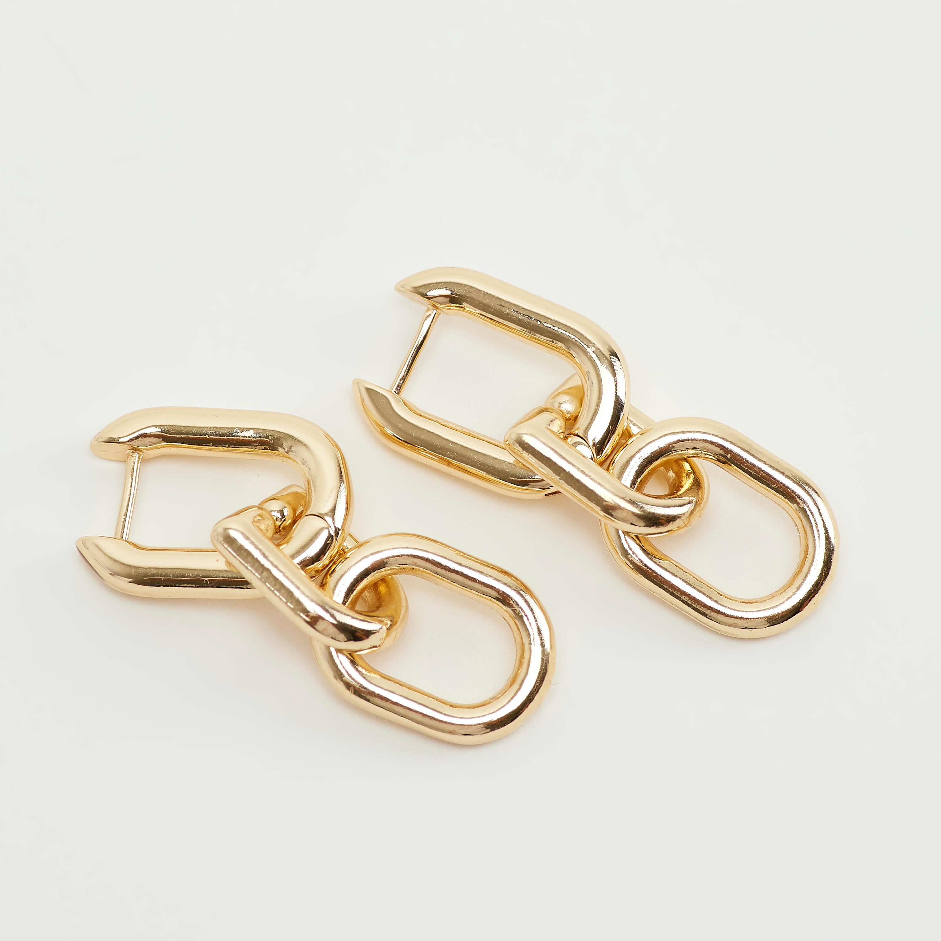 Chain Link Dangling Earrings with Pushback Closure-women-watchesandjewellery-jewellery-earrings-image-2
