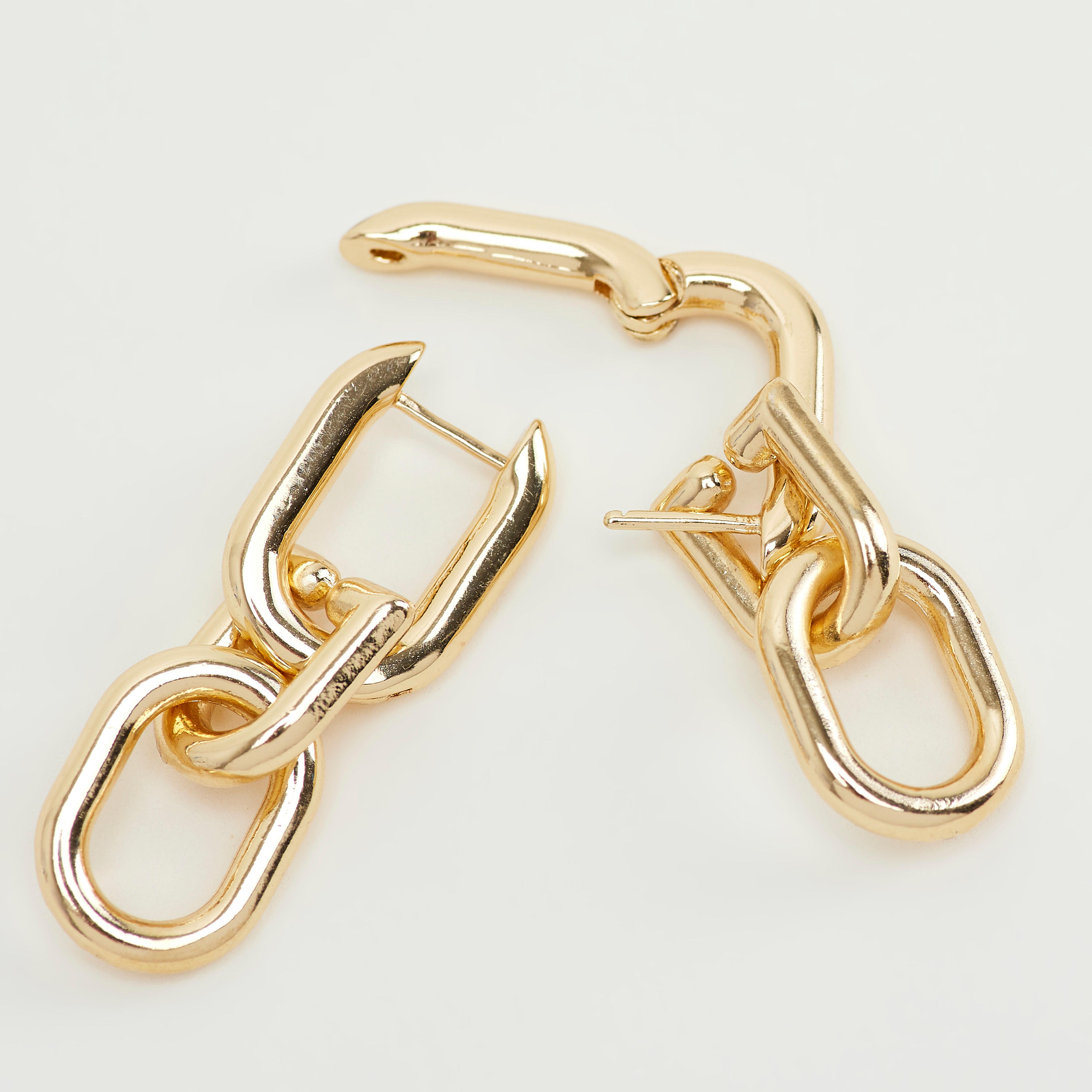 Chain Link Dangling Earrings with Pushback Closure-women-watchesandjewellery-jewellery-earrings-image-3
