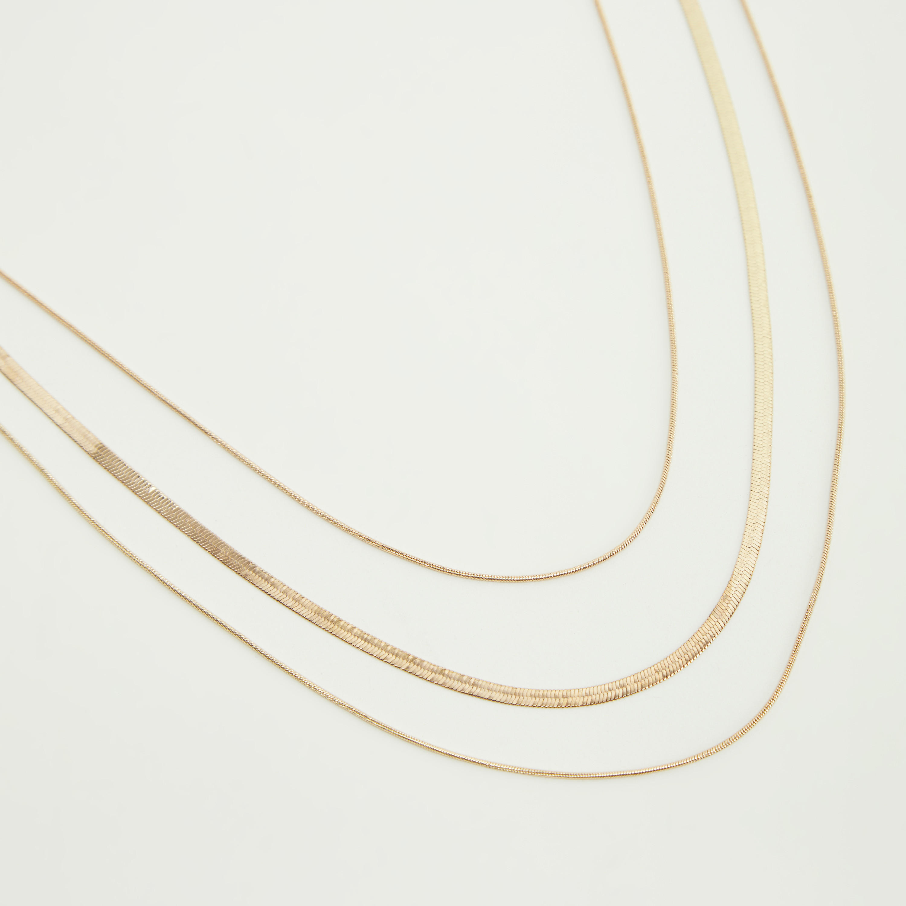 Chain Link Layered Necklace with Lobster Clasp-women-watchesandjewellery-jewellery-necklacesandpendants-image-1