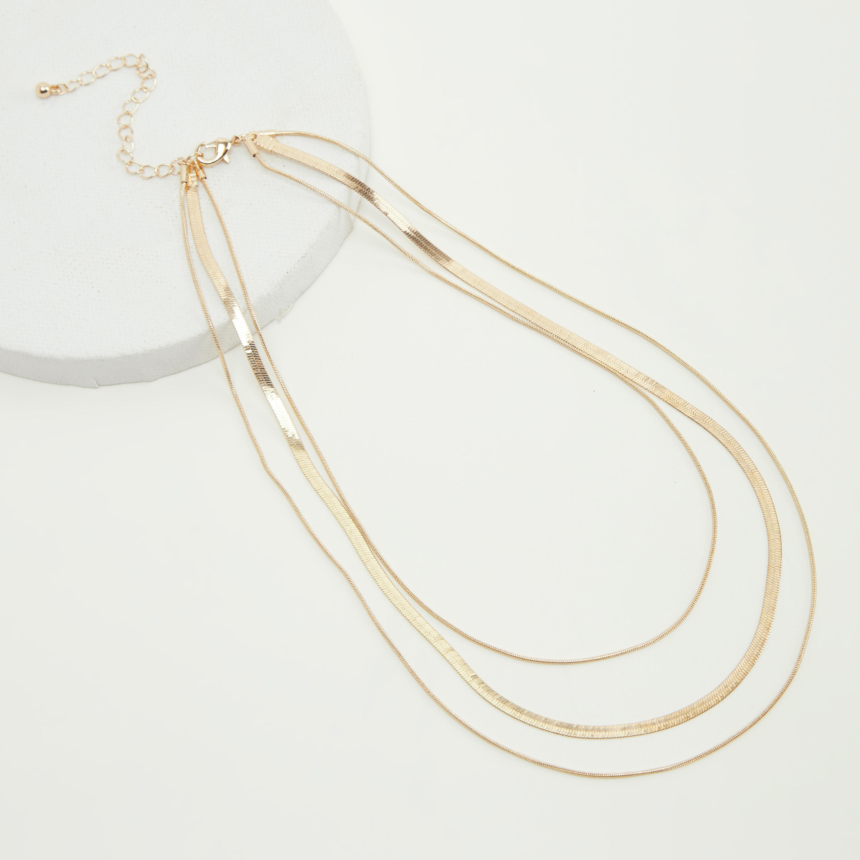 Chain Link Layered Necklace with Lobster Clasp-women-watchesandjewellery-jewellery-necklacesandpendants-image-4
