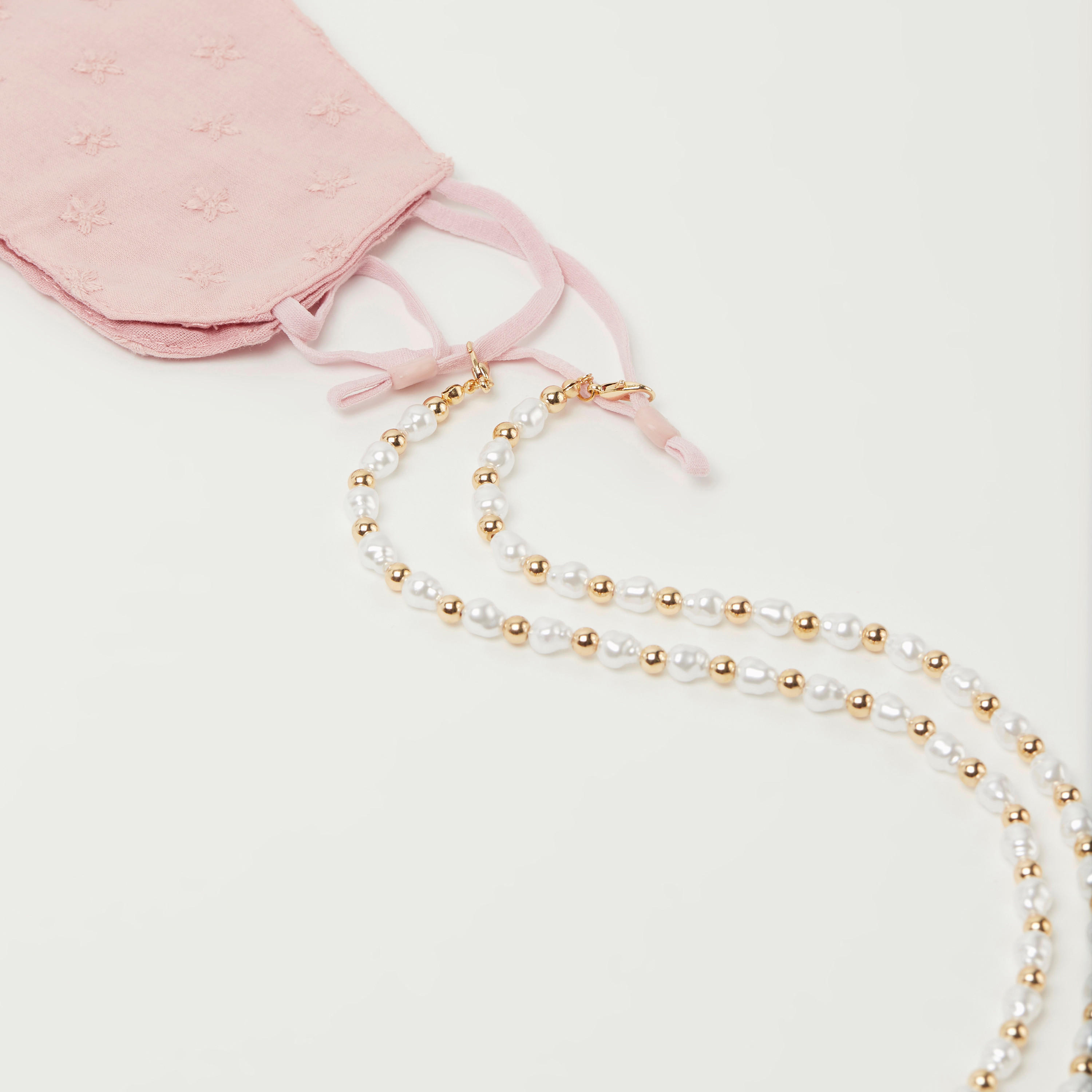 Pearl and Beads Embellished Chain for Face Mask-women-clothingaccessories-novelties-image-1