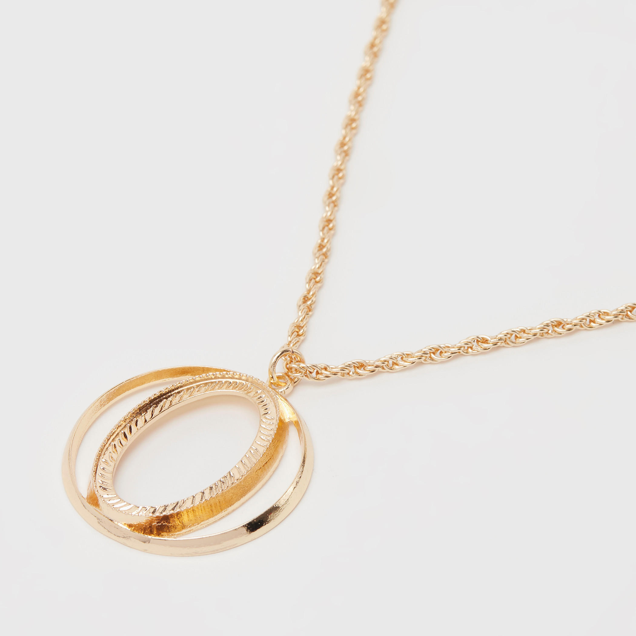عقد ميتاليك بدلاية مستديرة-women-watchesandjewellery-jewellery-necklacesandpendants-image-3