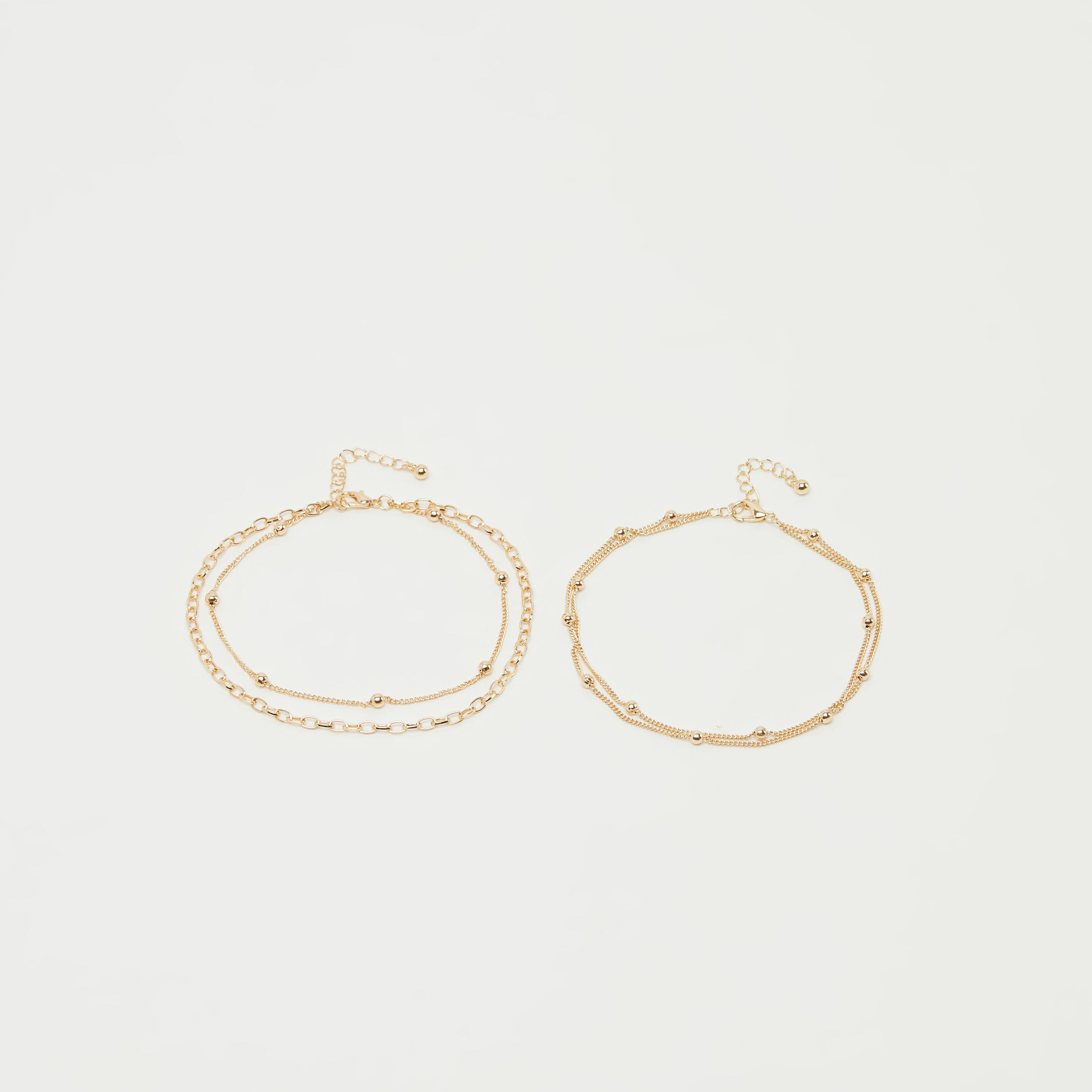 Set of 2 - Metallic Anklets with Lobster Clasp-women-watchesandjewellery-jewellery-anklets-image-3
