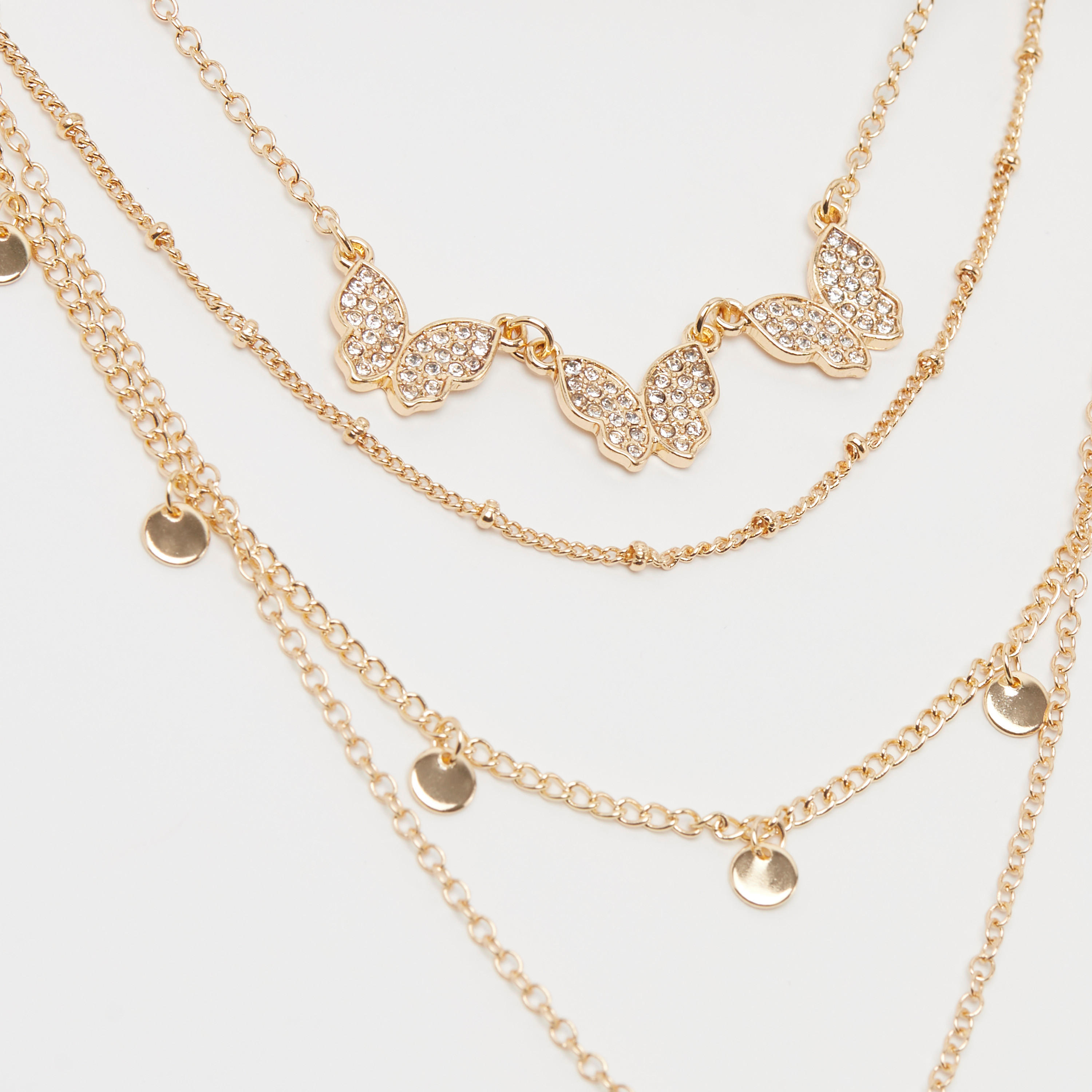 عقد بدلّاية مزينة متعدد الطبقات بمشبك إغلاق-women-watchesandjewellery-jewellery-necklacesandpendants-image-2