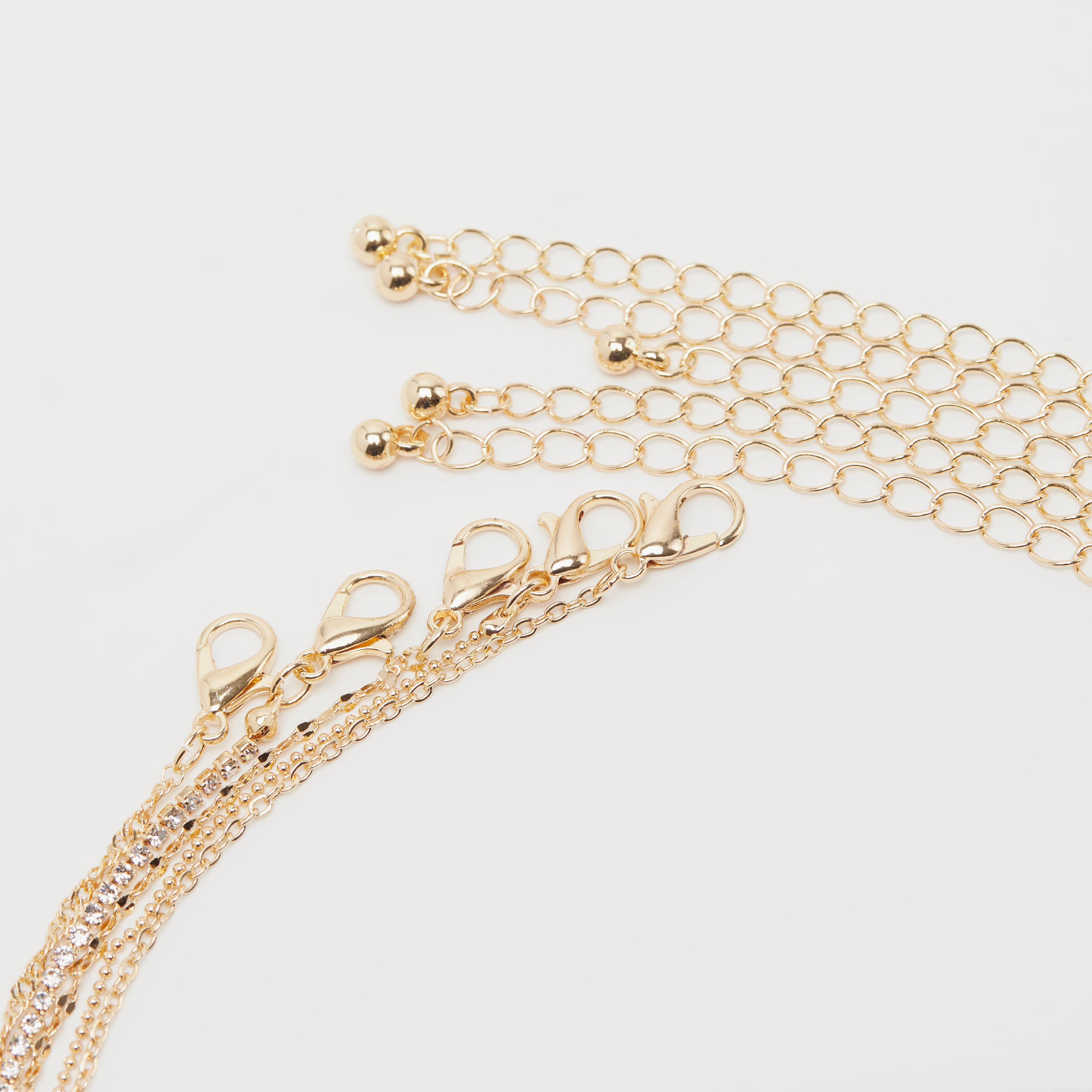 Set of 5 - Embellished Necklace with Pendant and Lobster Clap-women-watchesandjewellery-jewellery-necklacesandpendants-image-4