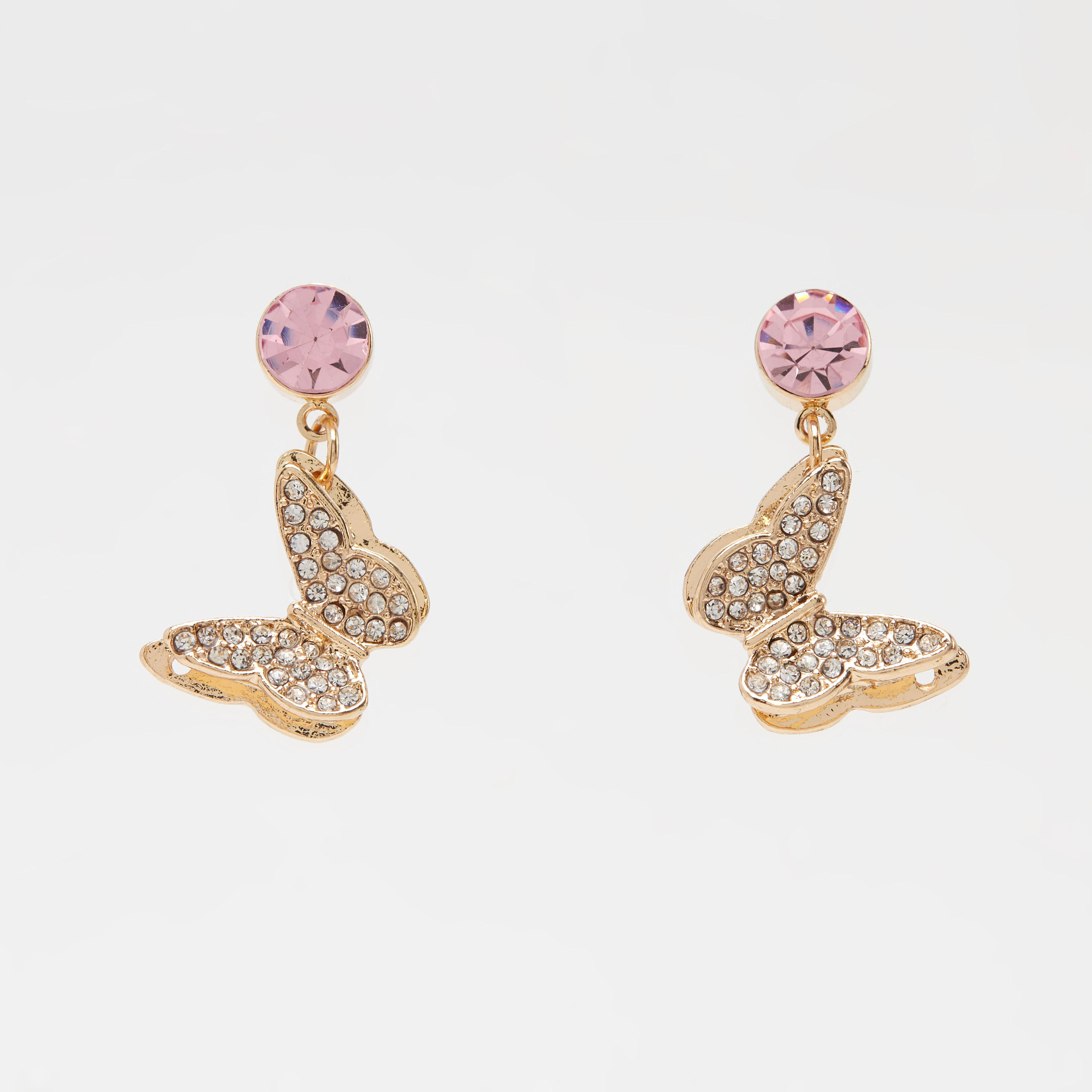 Butterfly Embellished Dangling Earrings with Pushback Closure-women-watchesandjewellery-jewellery-earrings-image-1